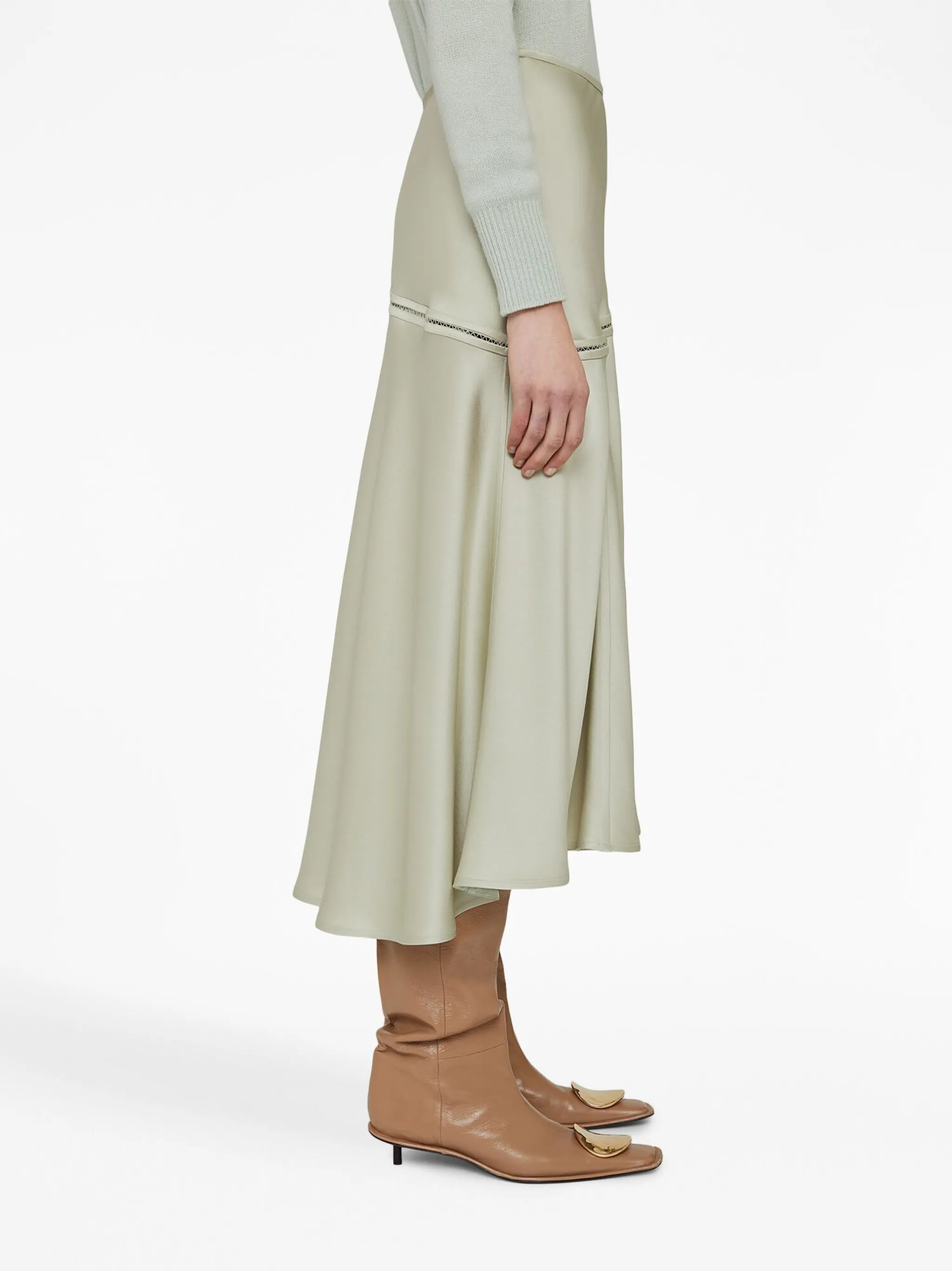 flared midi skirt