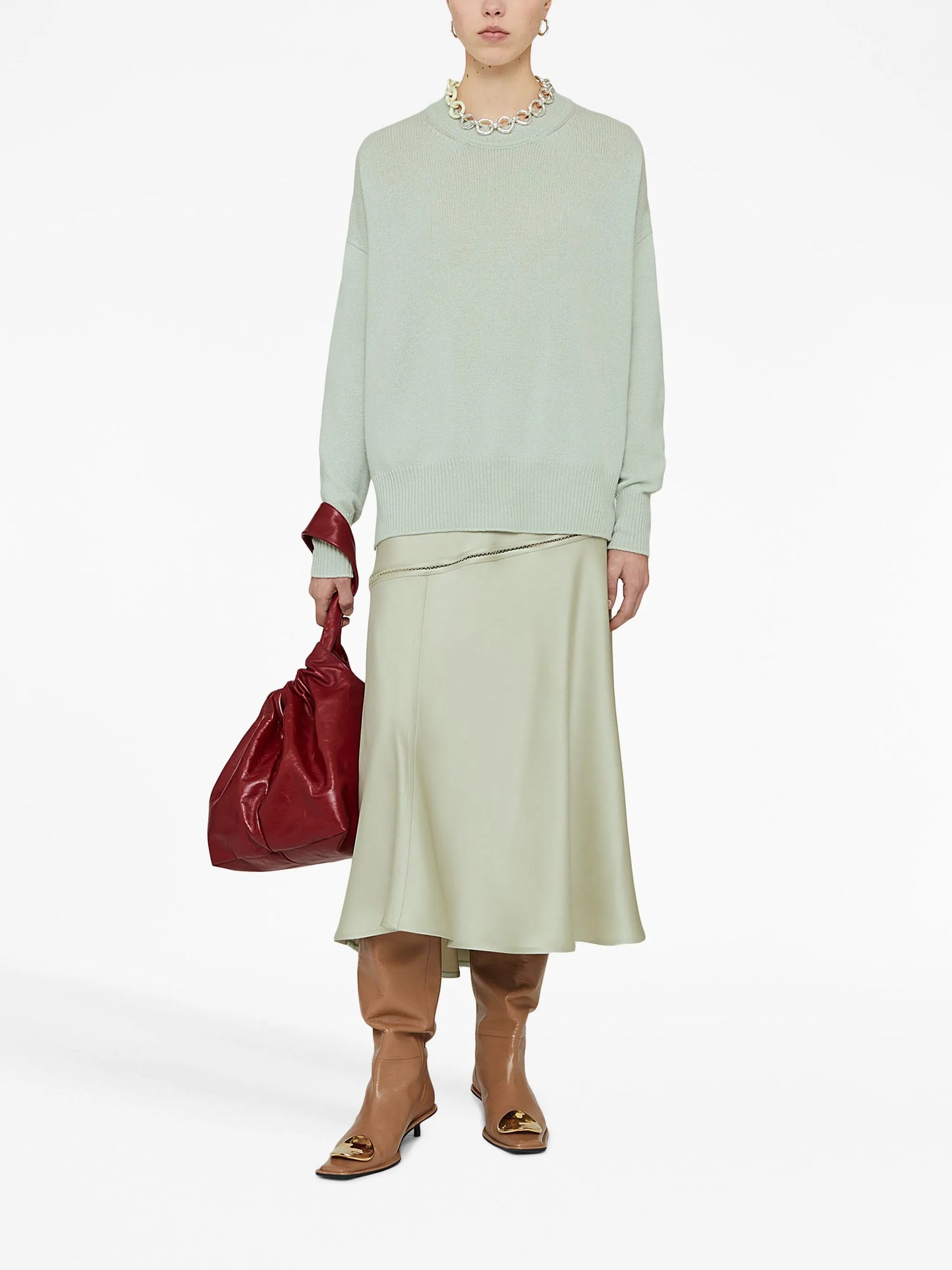 flared midi skirt