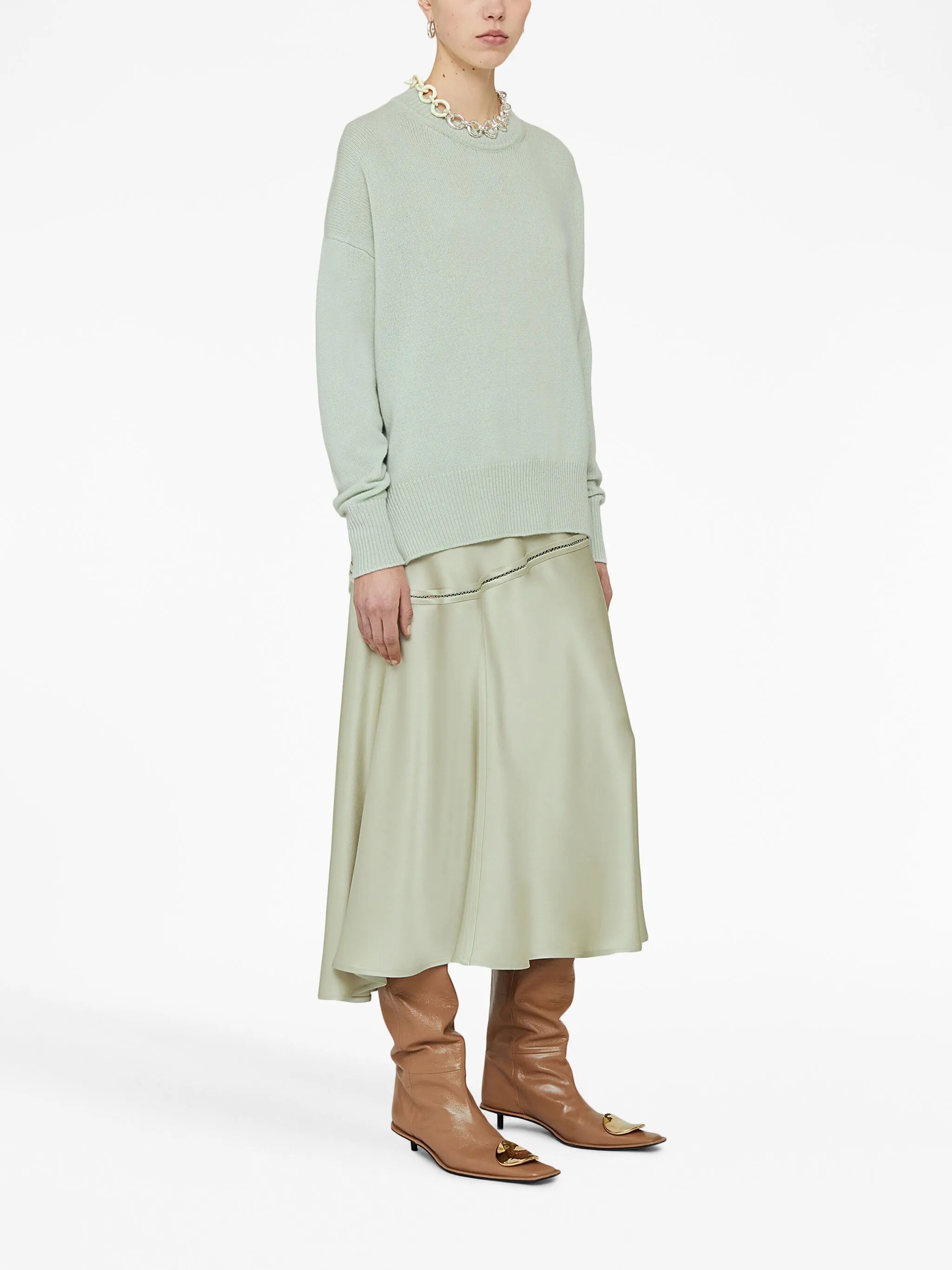 flared midi skirt