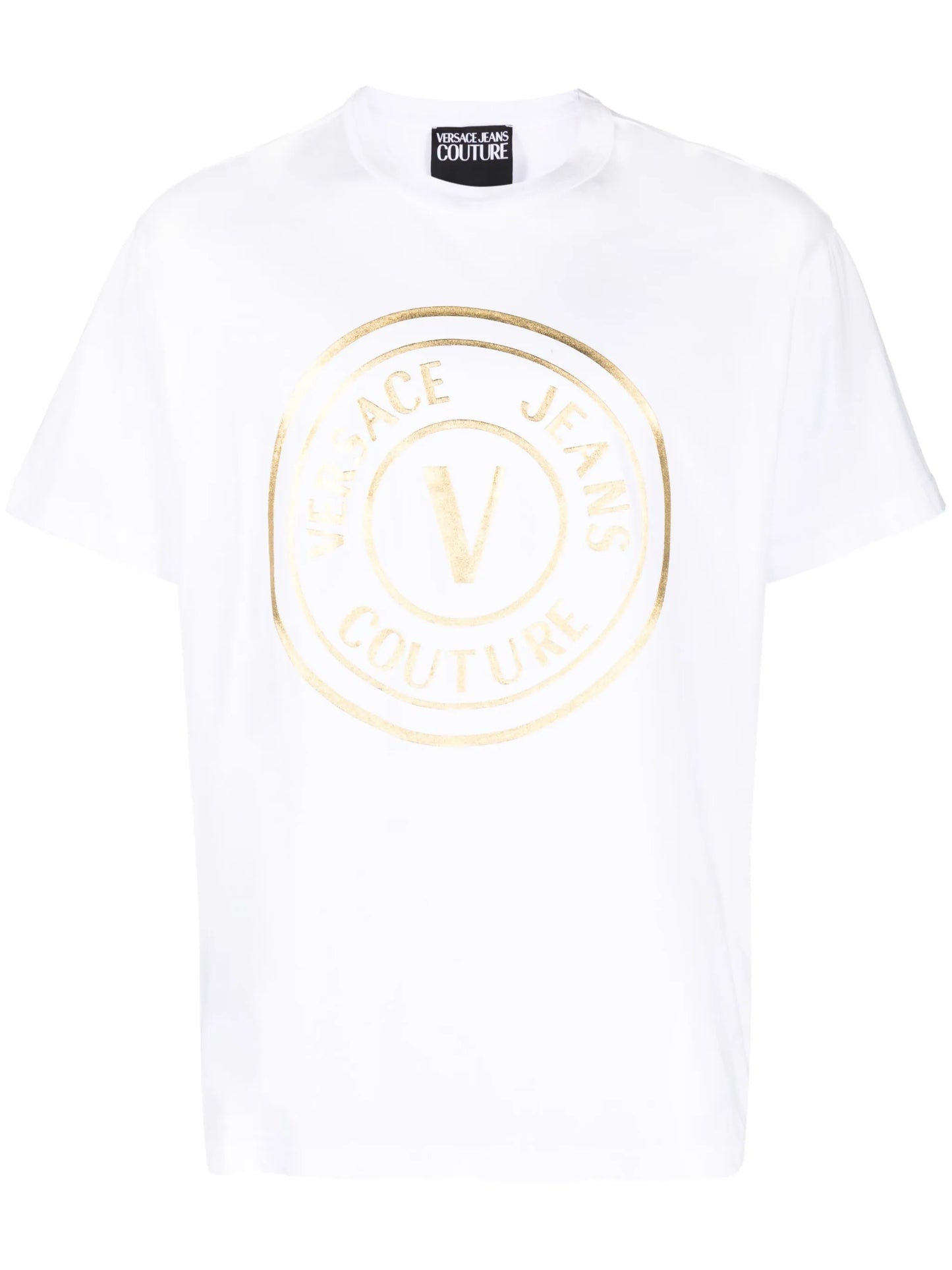 logo foil-print cotton T-shirt