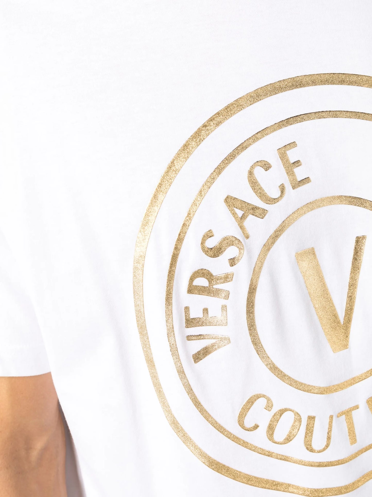 logo foil-print cotton T-shirt