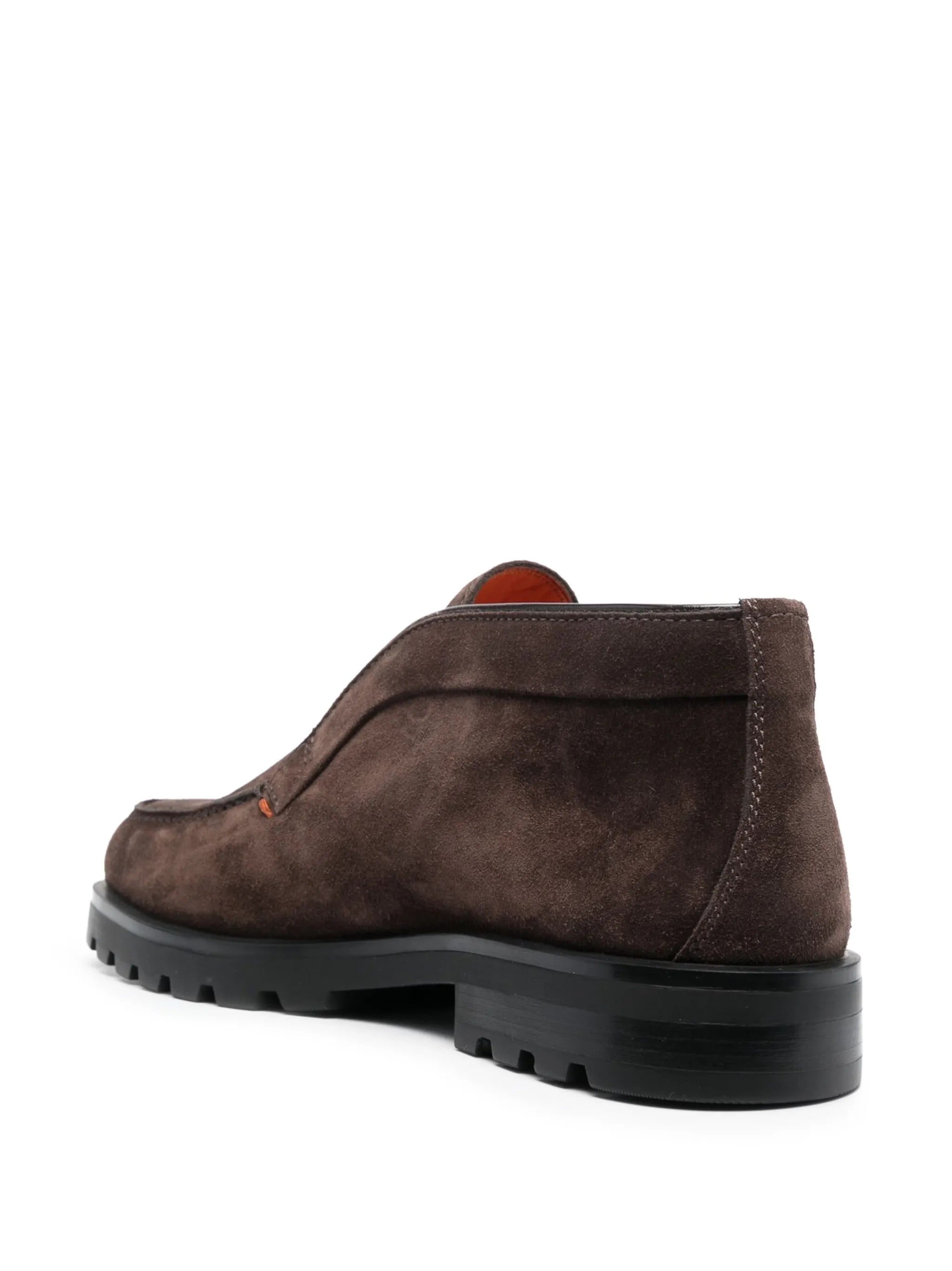 calf-suede almond-toe loafers