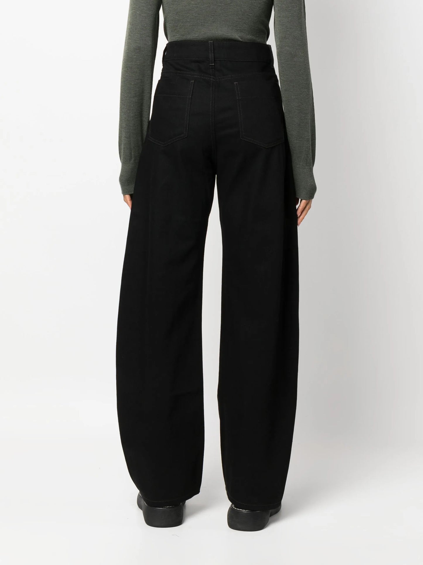 wide-leg high-rise jeans