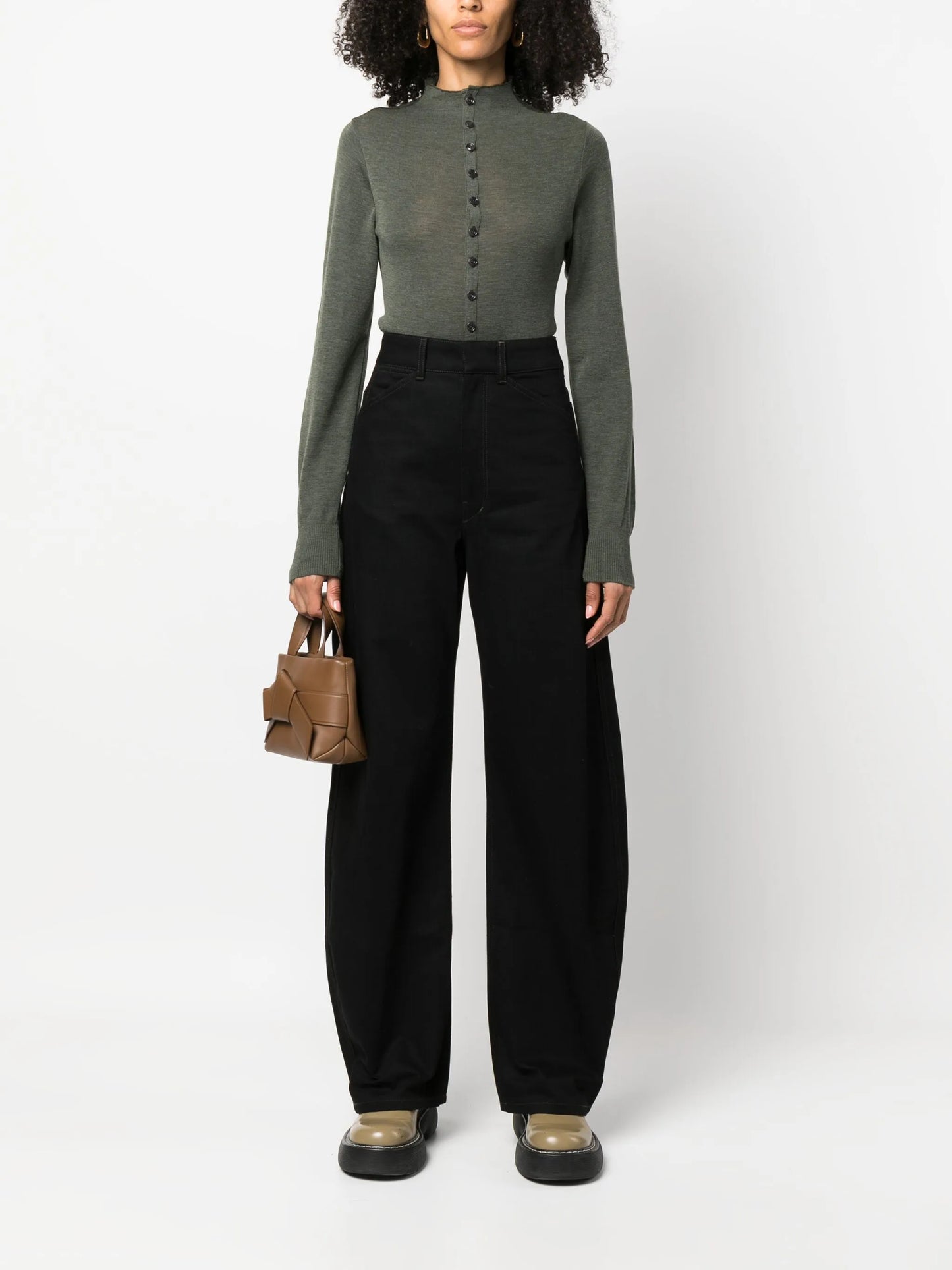 wide-leg high-rise jeans