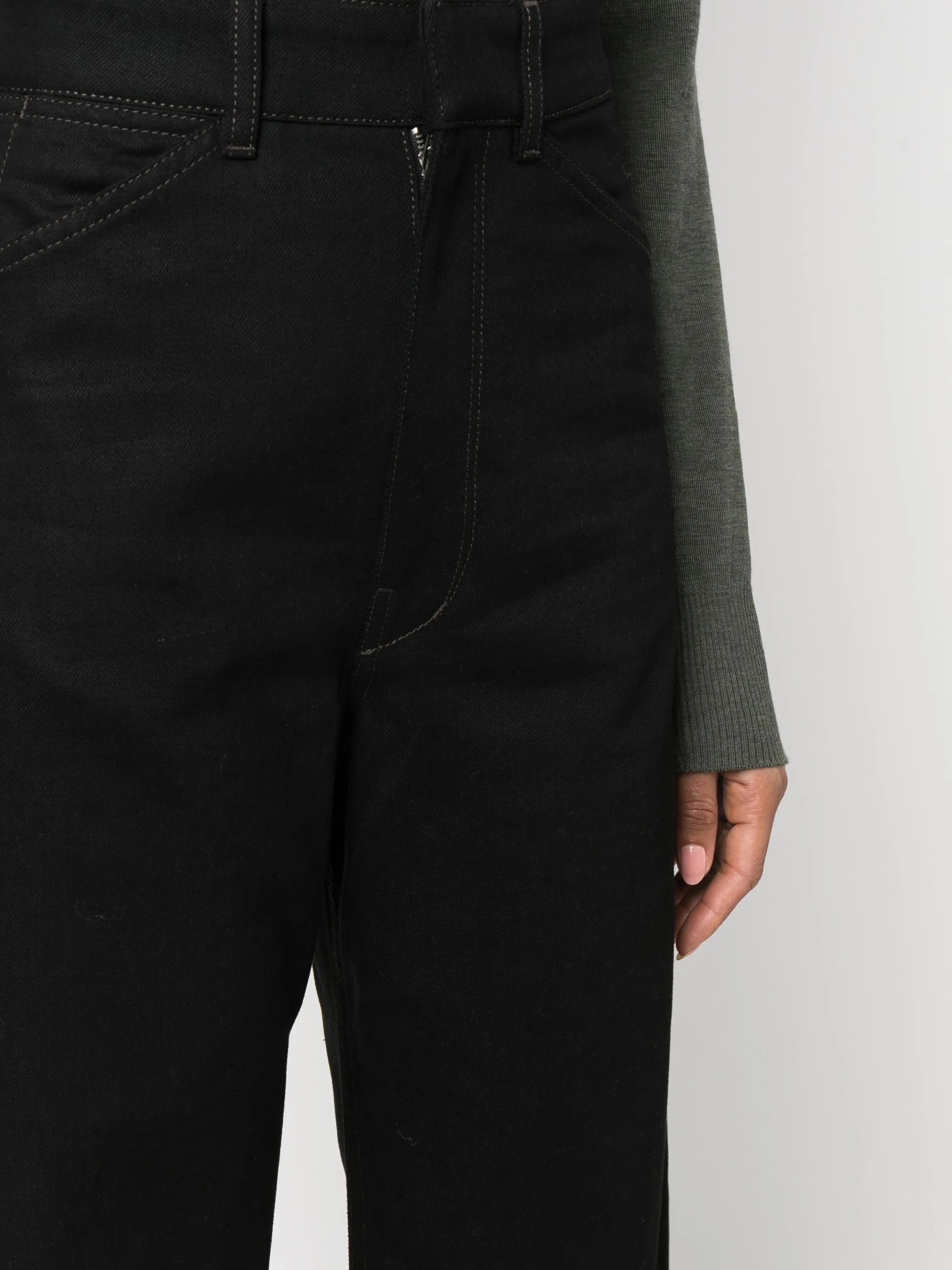 wide-leg high-rise jeans