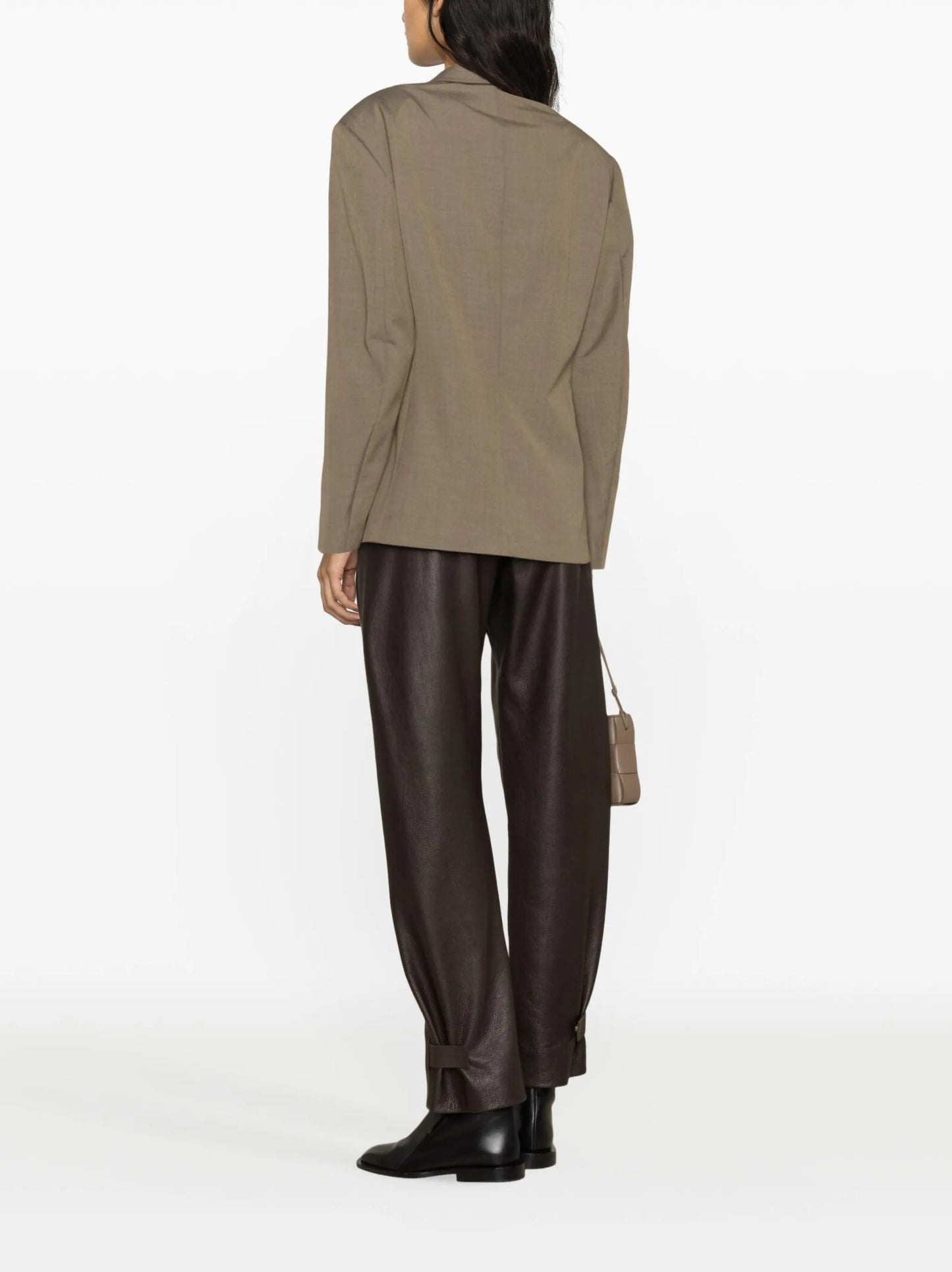 double-breasted cotton blazer