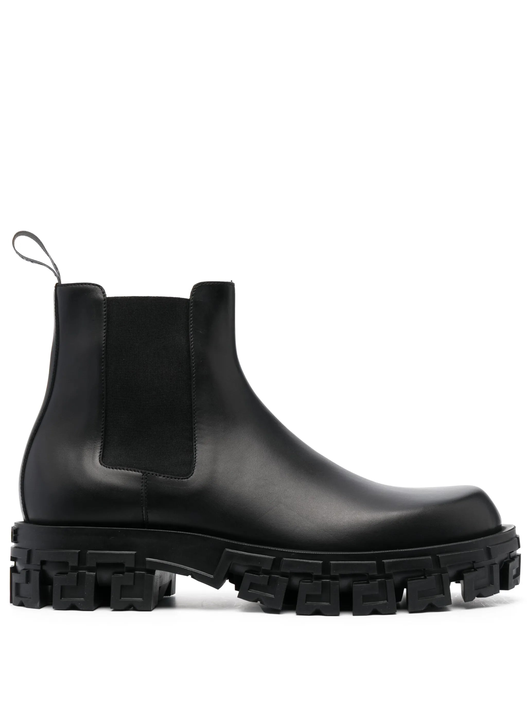 Greca Portico leather Chelsea boots
