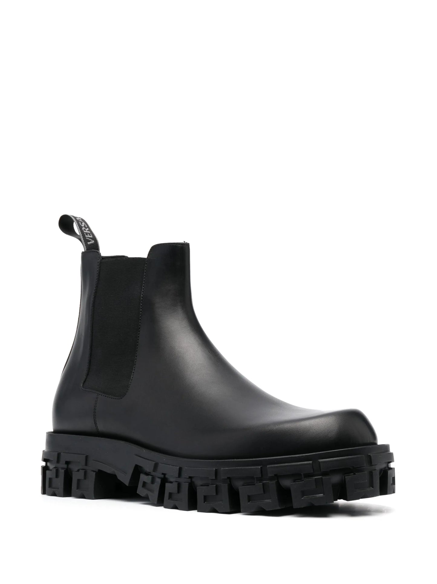 Greca Portico leather Chelsea boots