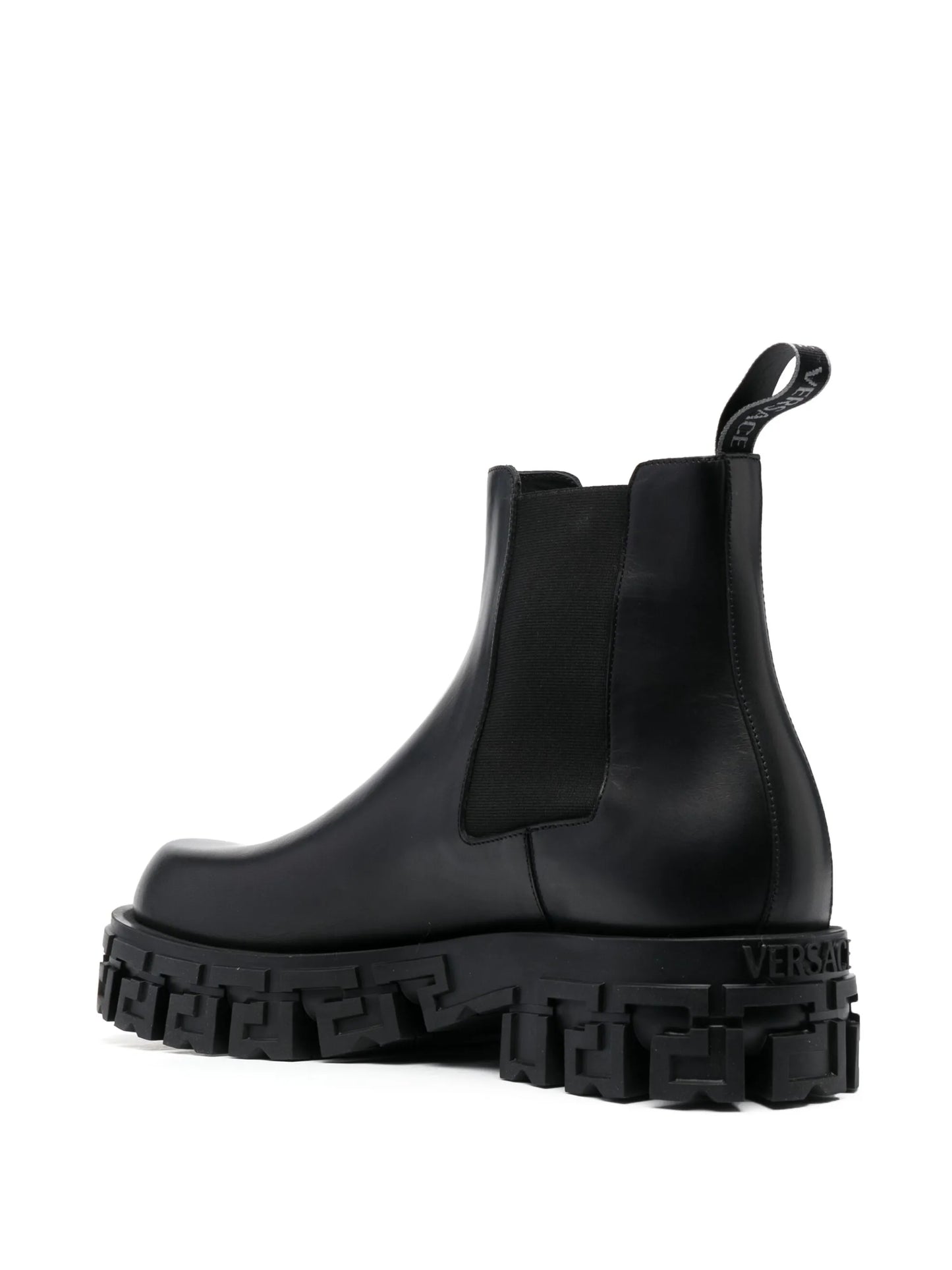 Greca Portico leather Chelsea boots