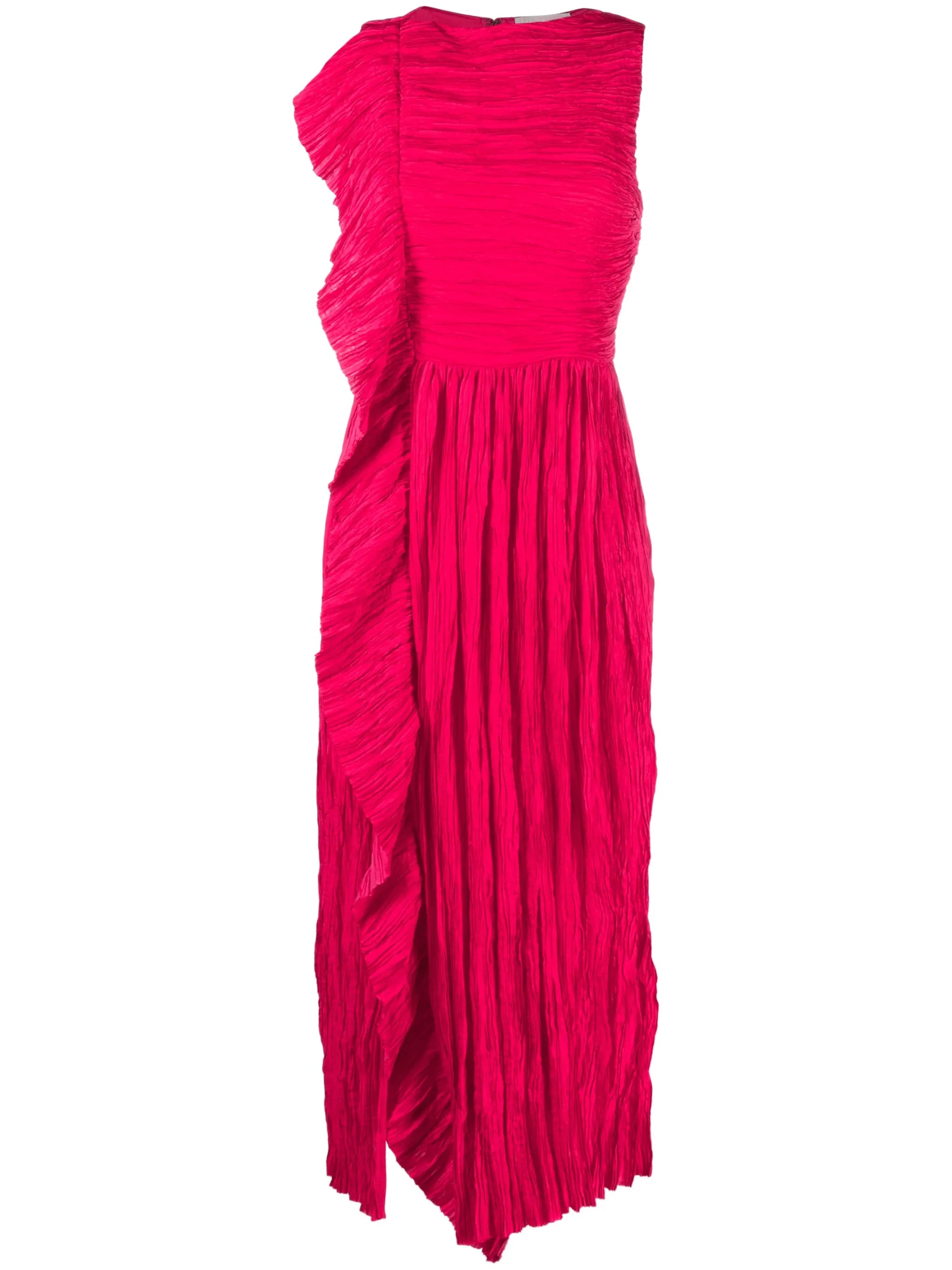 Circe plissé satin dress