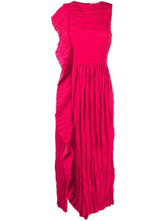 Circe plissé satin dress
