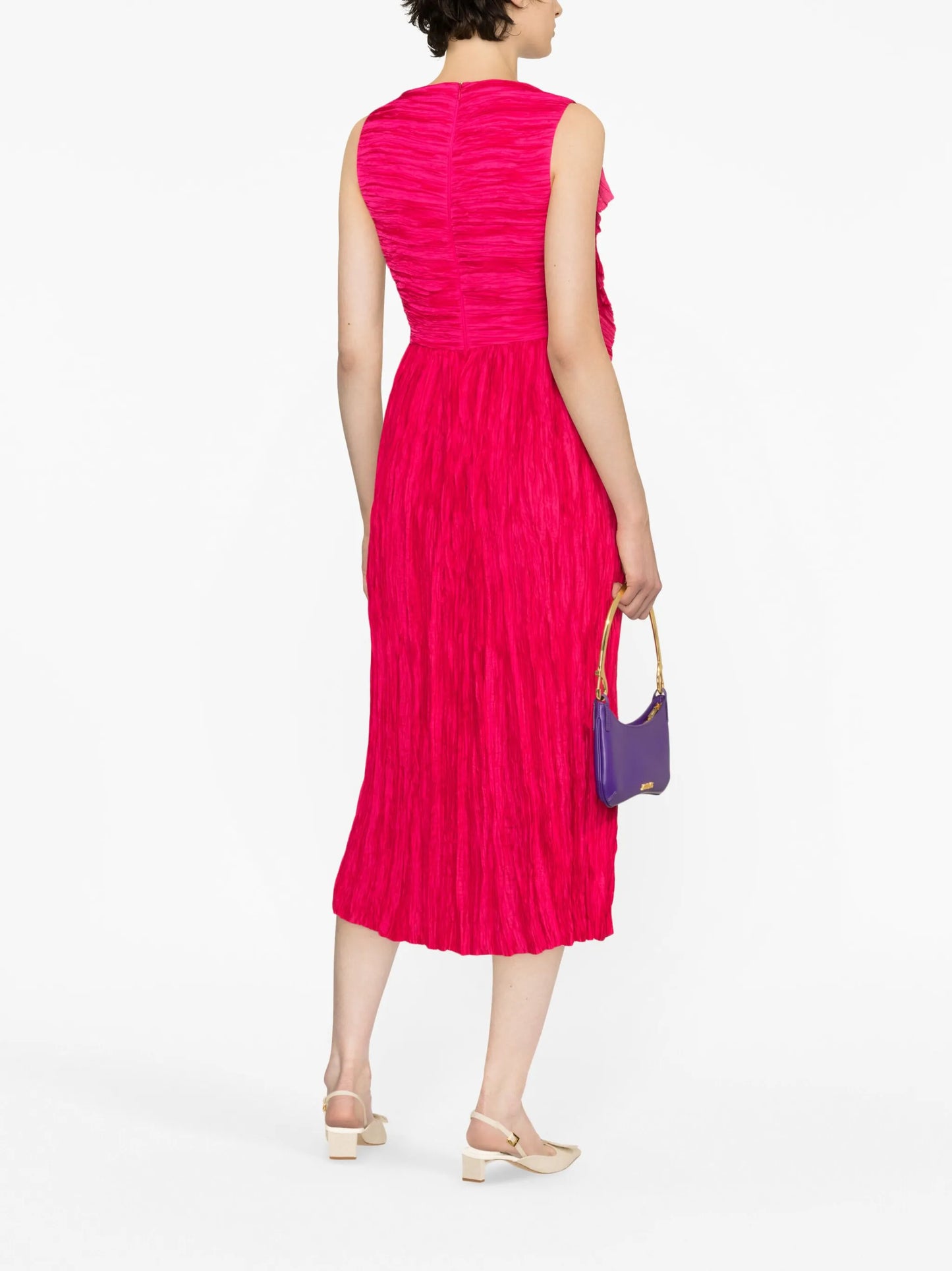 Circe plissé satin dress