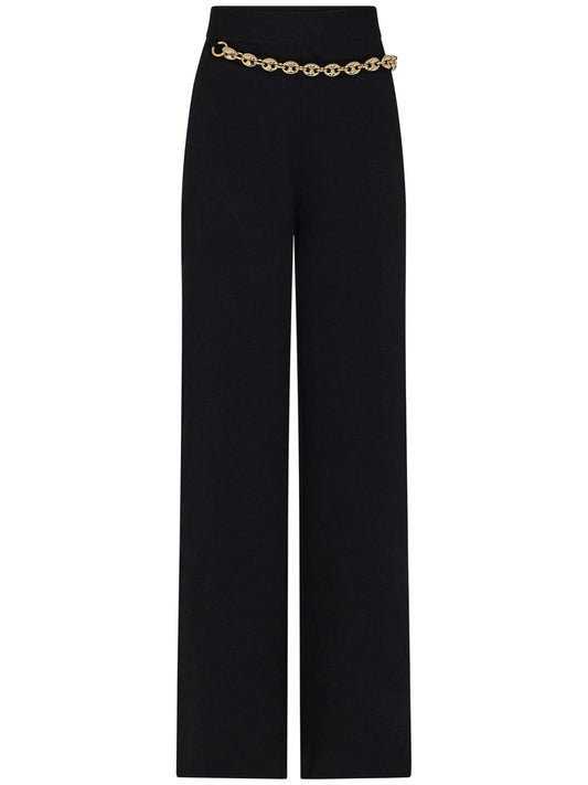 chainmail-detail wool-cashmere trousers