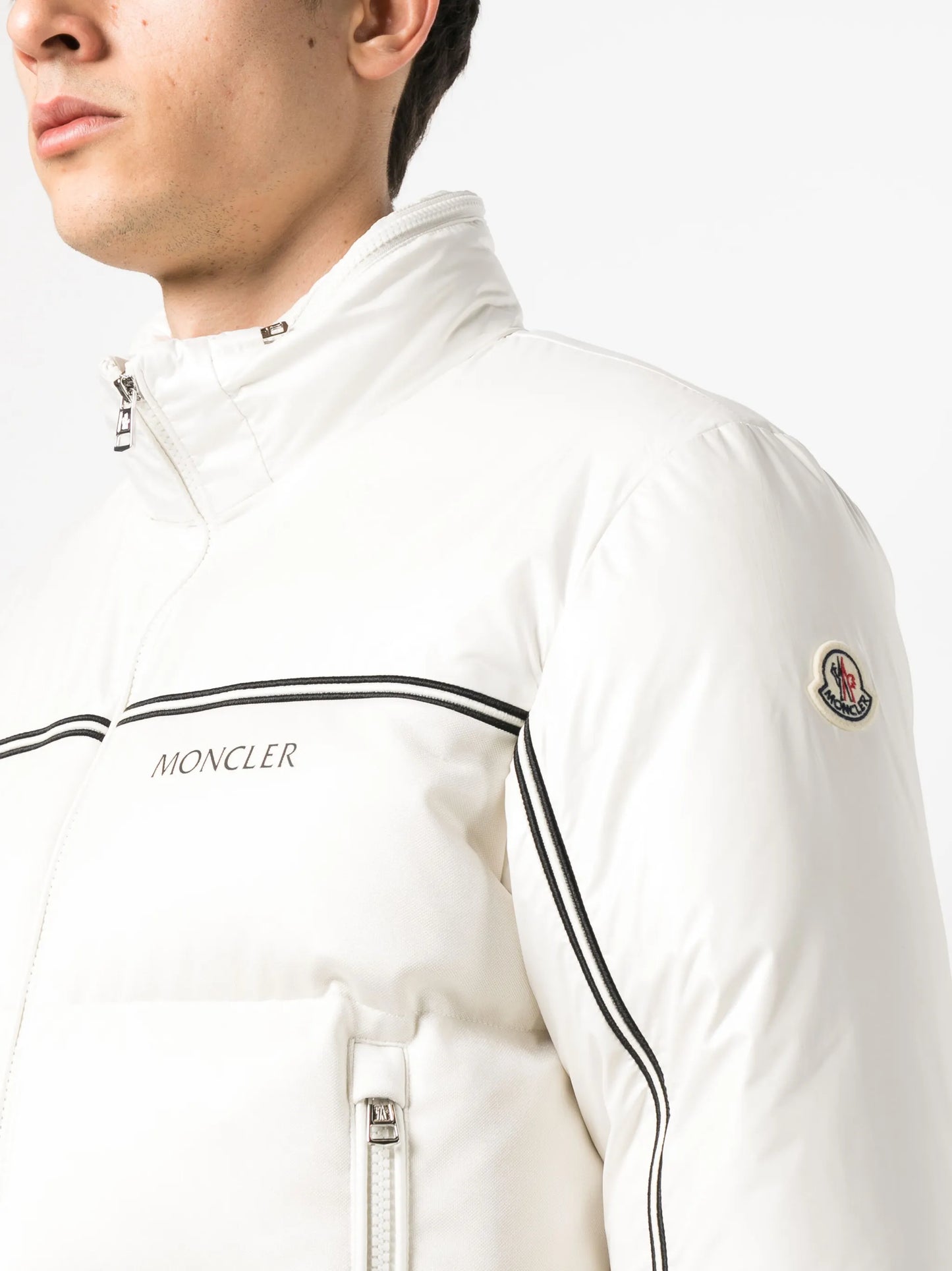logo-print padded jacket