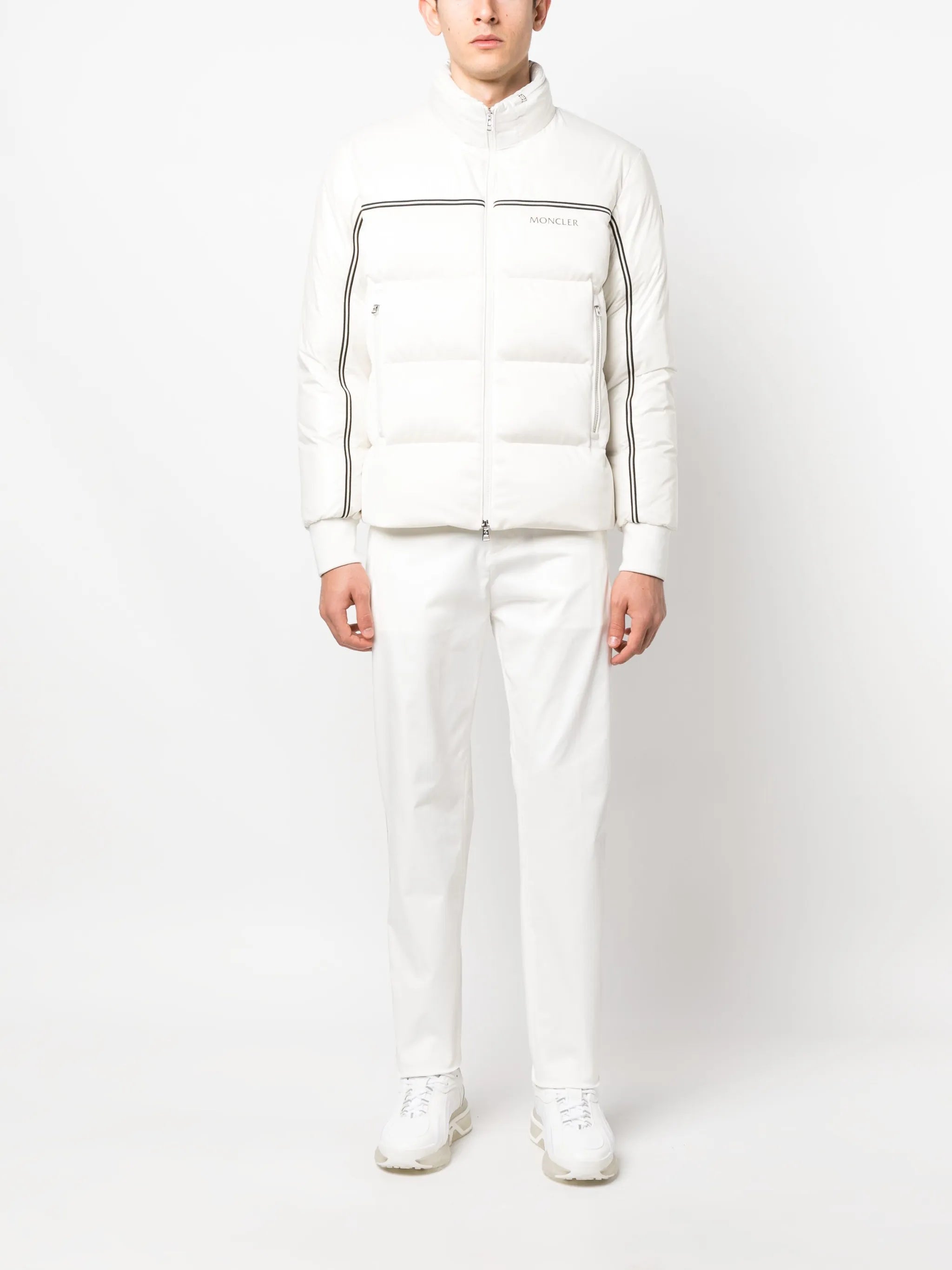 logo-print padded jacket