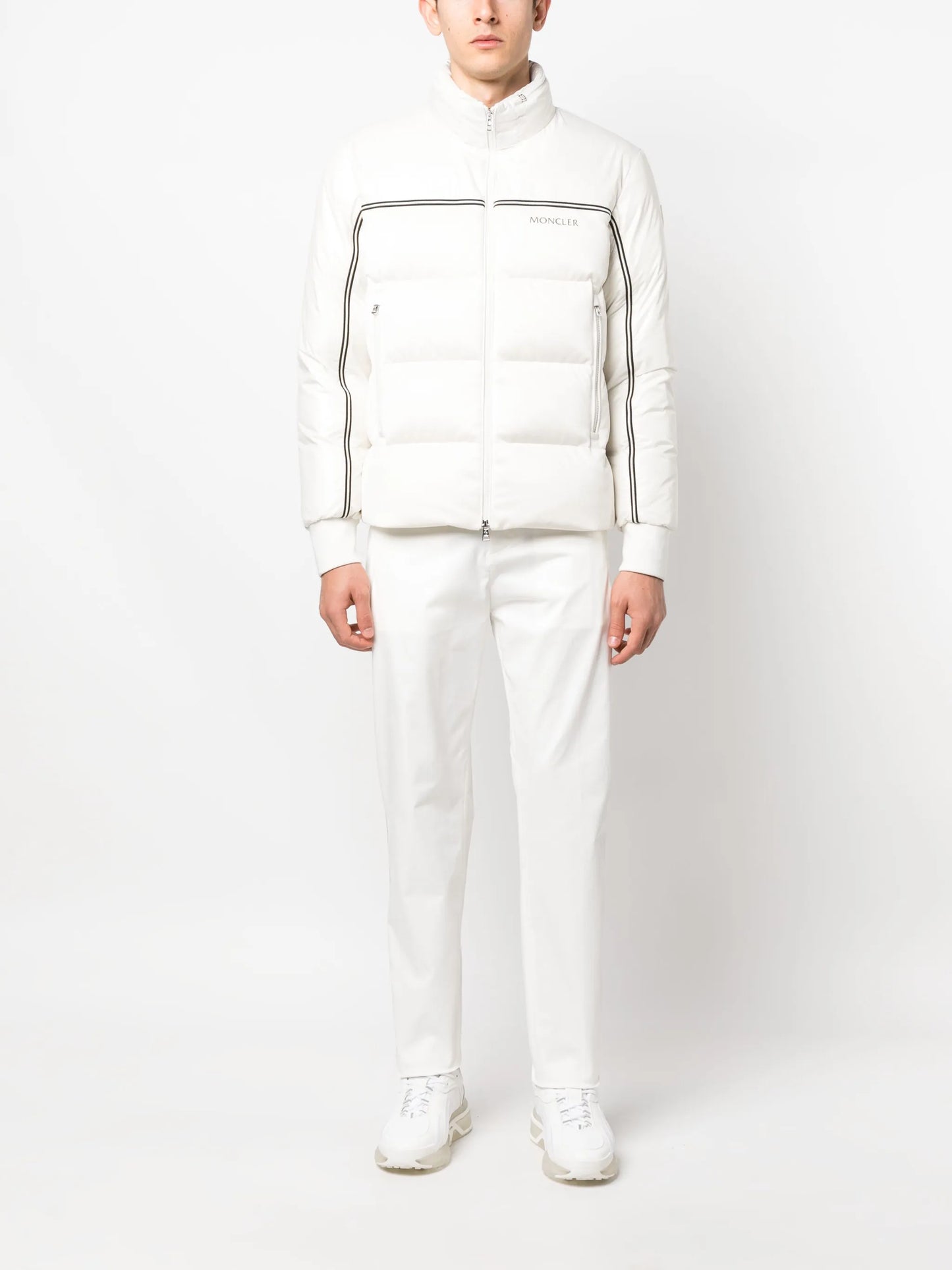 logo-print padded jacket