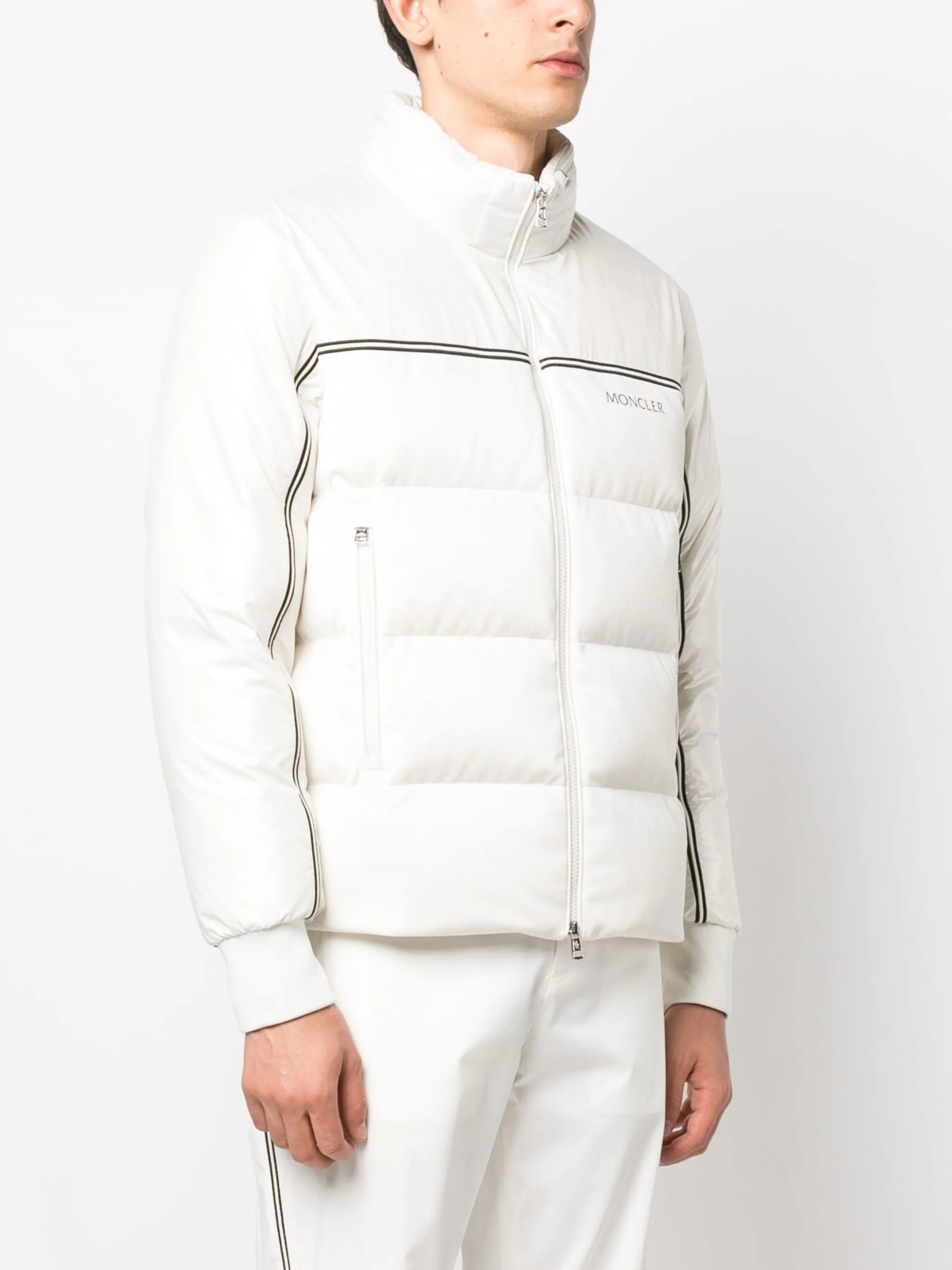 logo-print padded jacket
