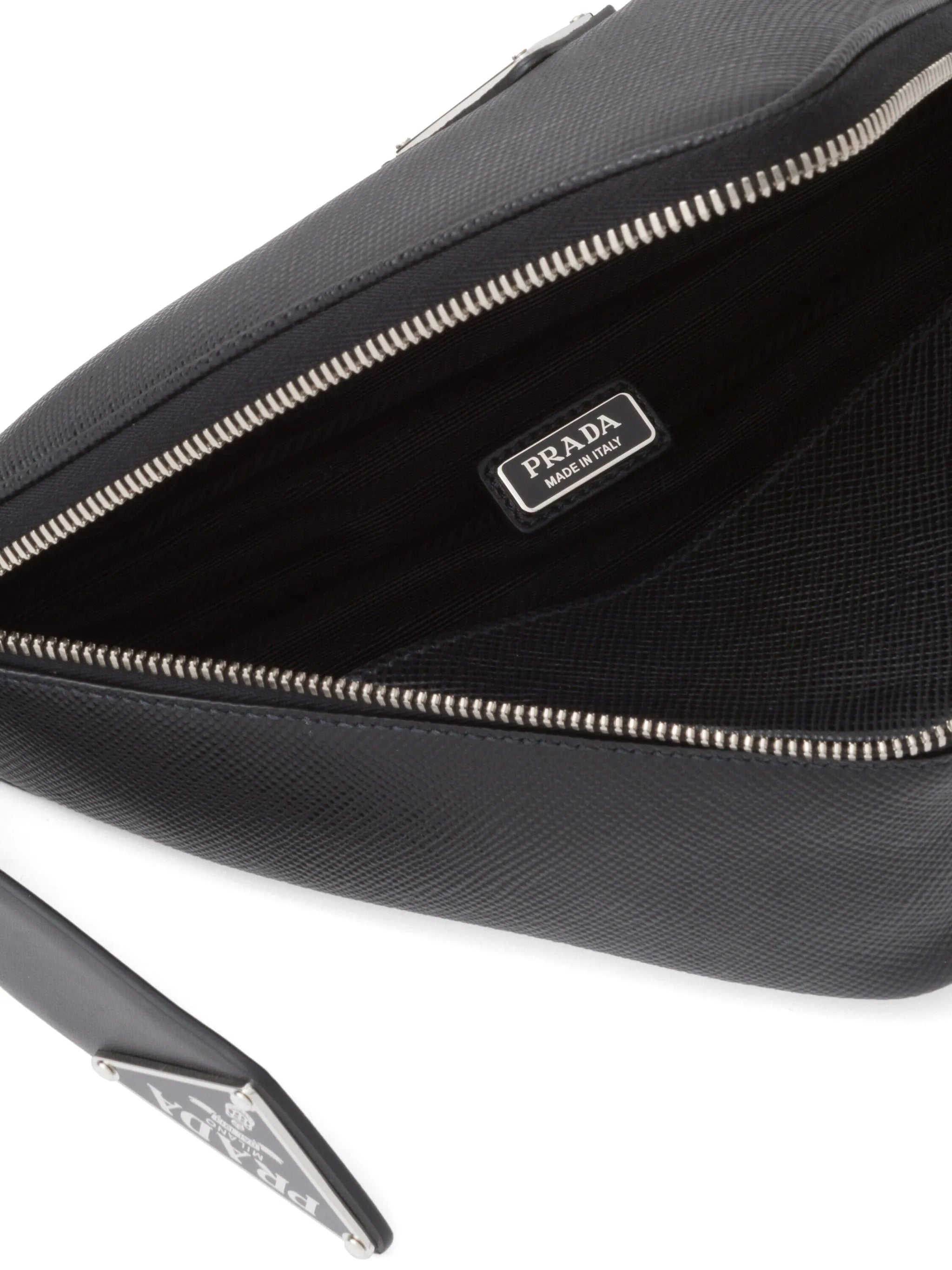 Triangle Saffiano-leather shoulder bag