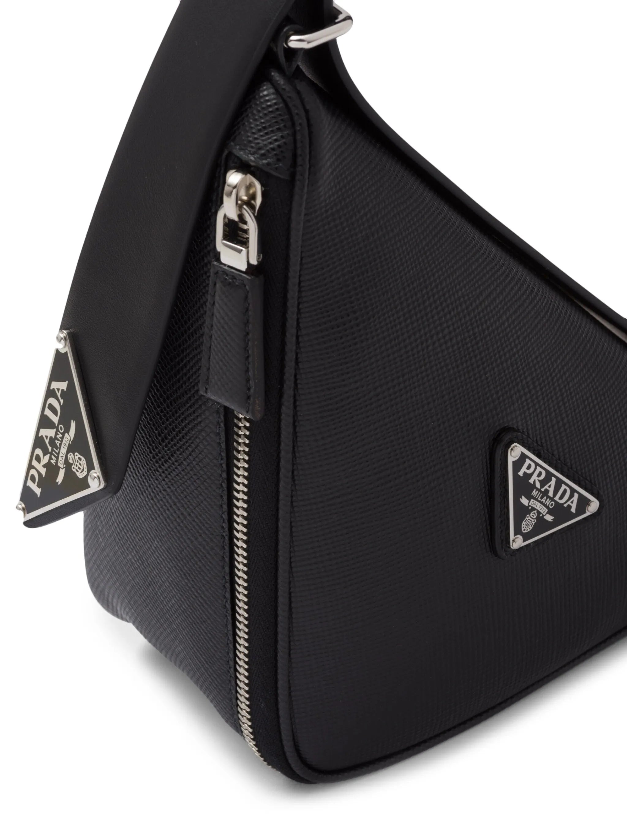 Triangle Saffiano-leather shoulder bag