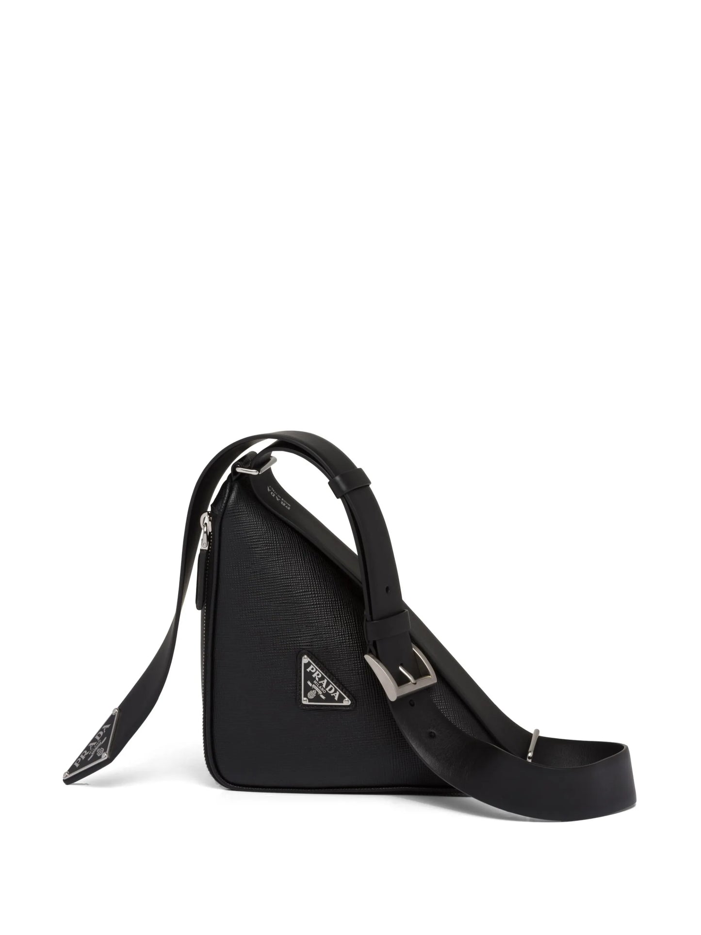 Triangle Saffiano-leather shoulder bag