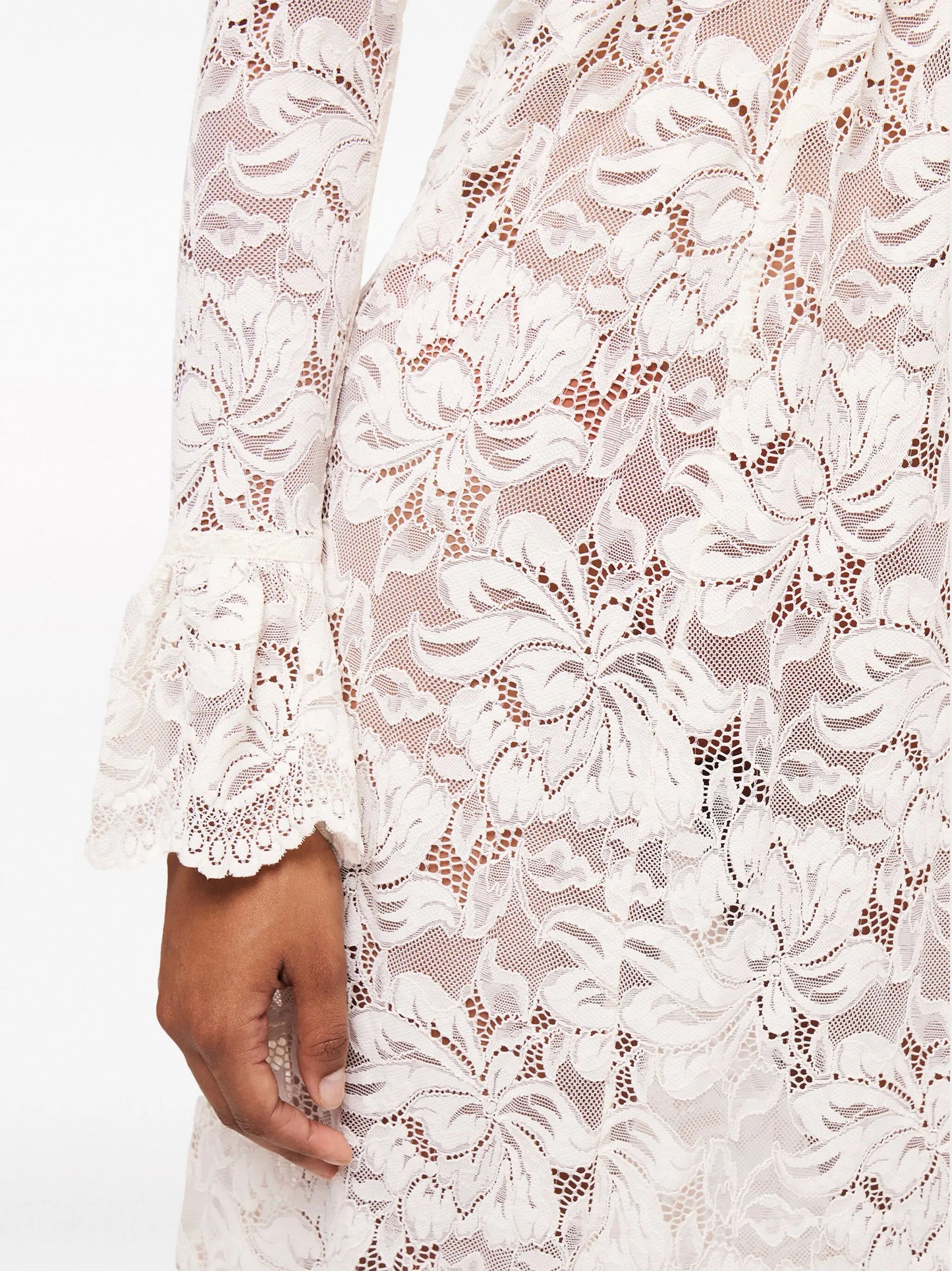 long-sleeve lace maxi dress