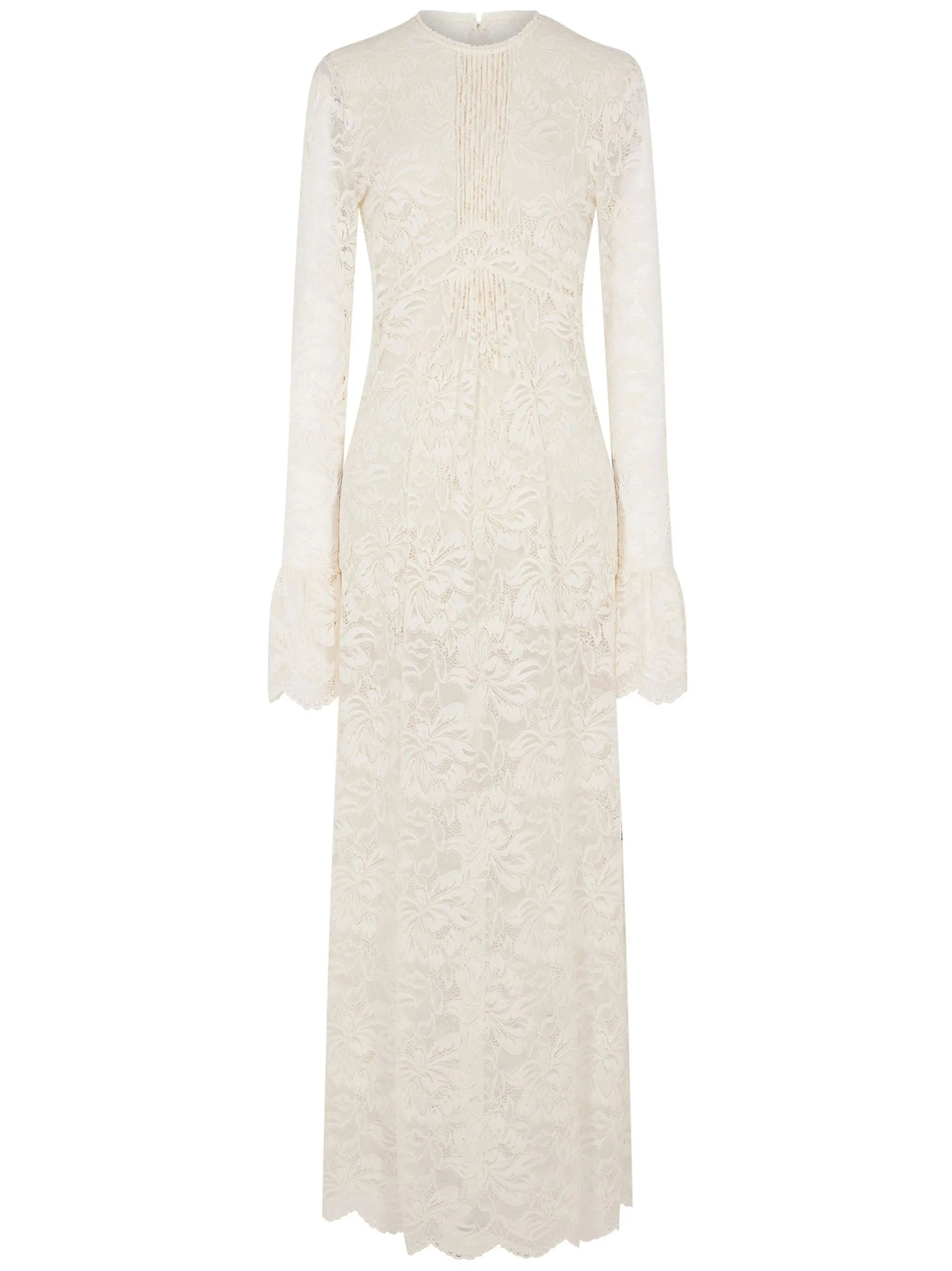 long-sleeve lace maxi dress
