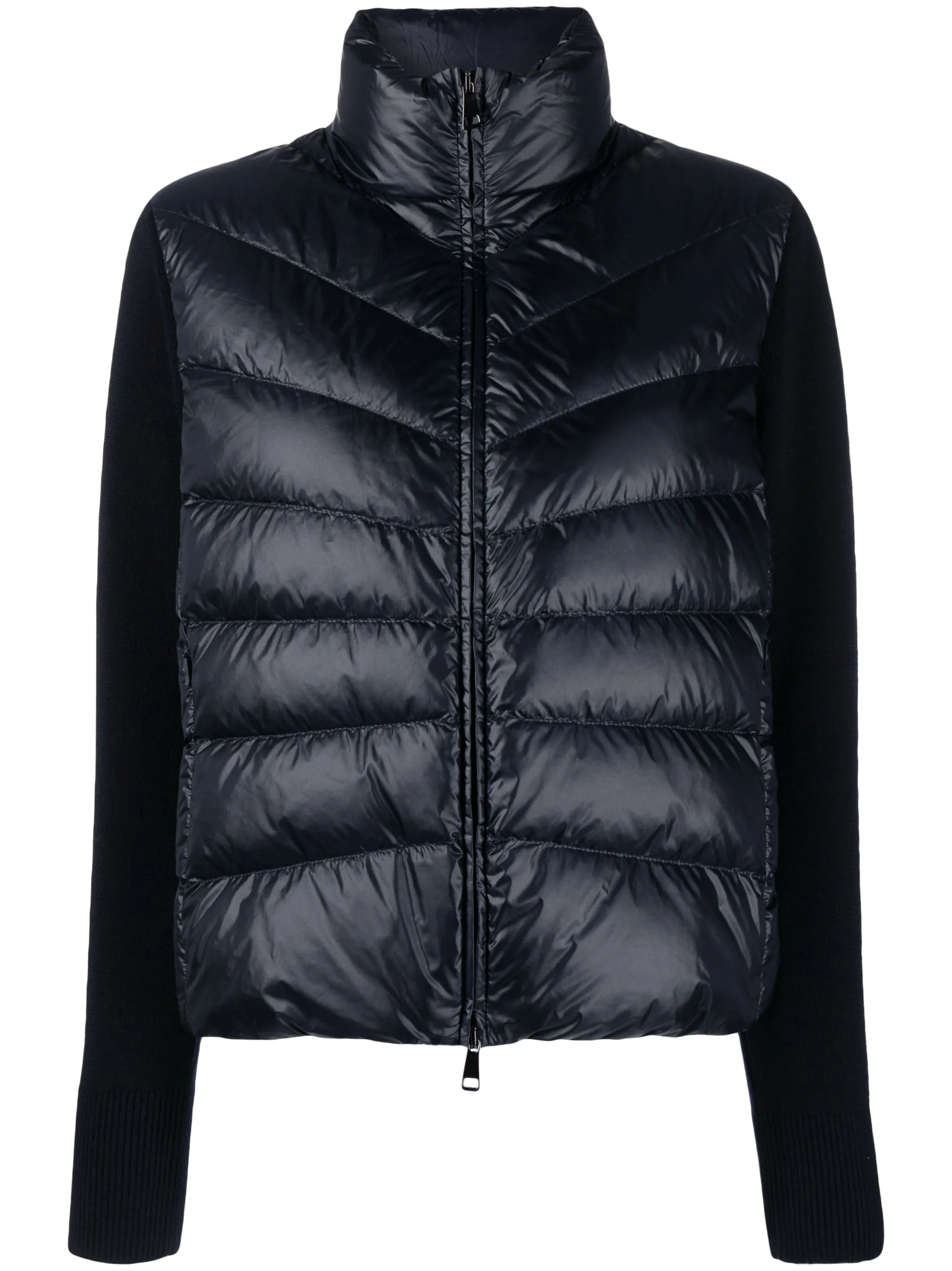 contrasting-sleeve padded jacket