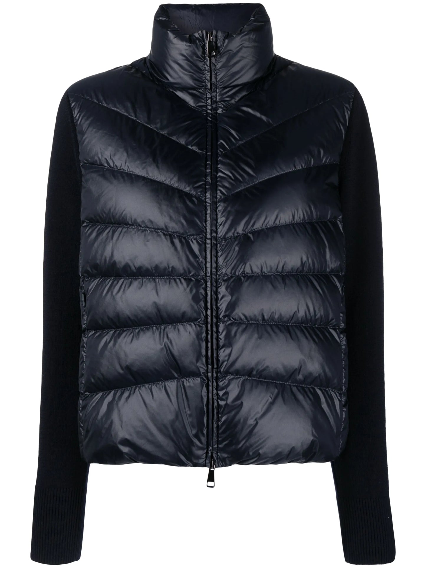 contrasting-sleeve padded jacket