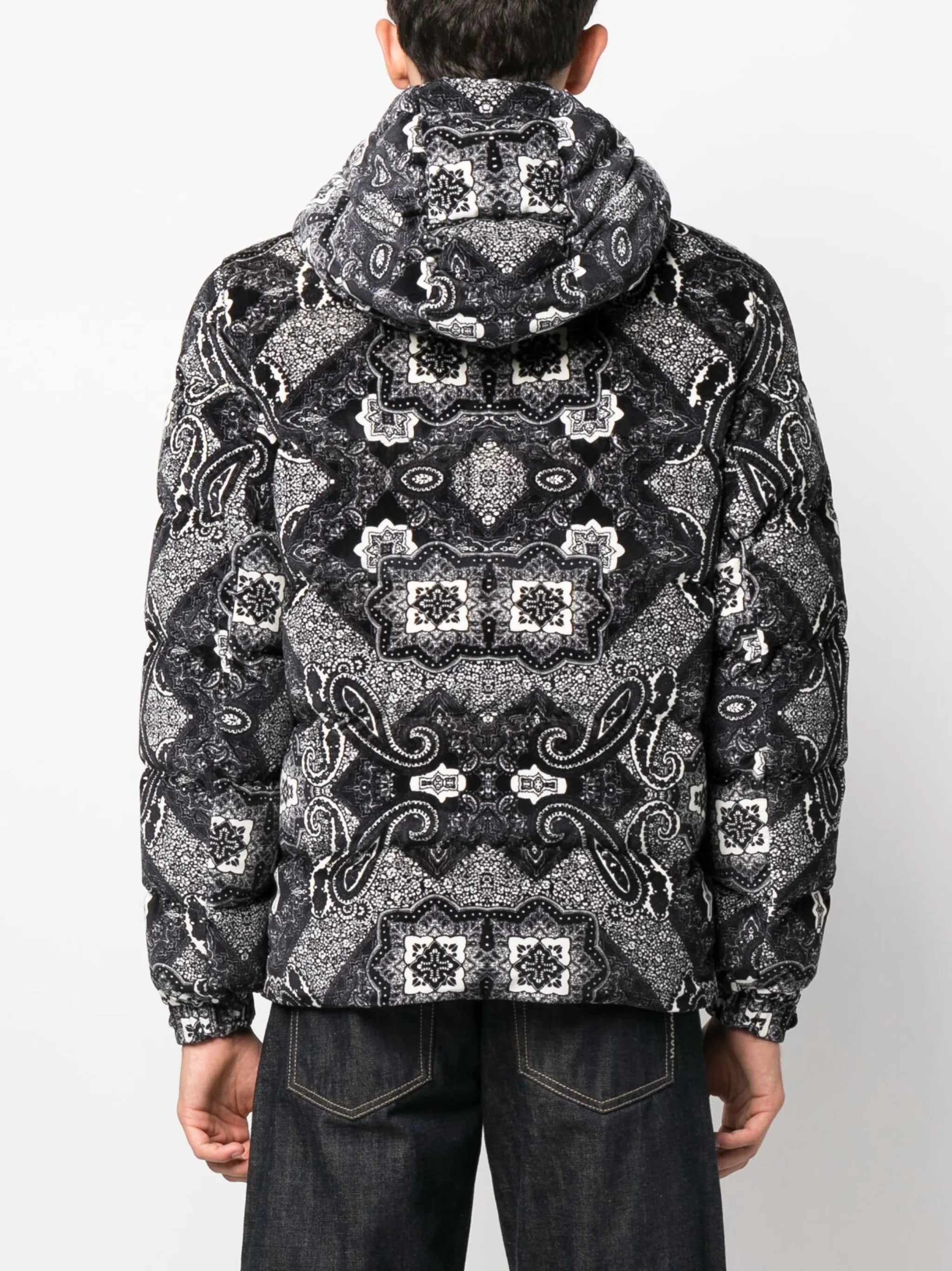 graphic-print hooded jacket