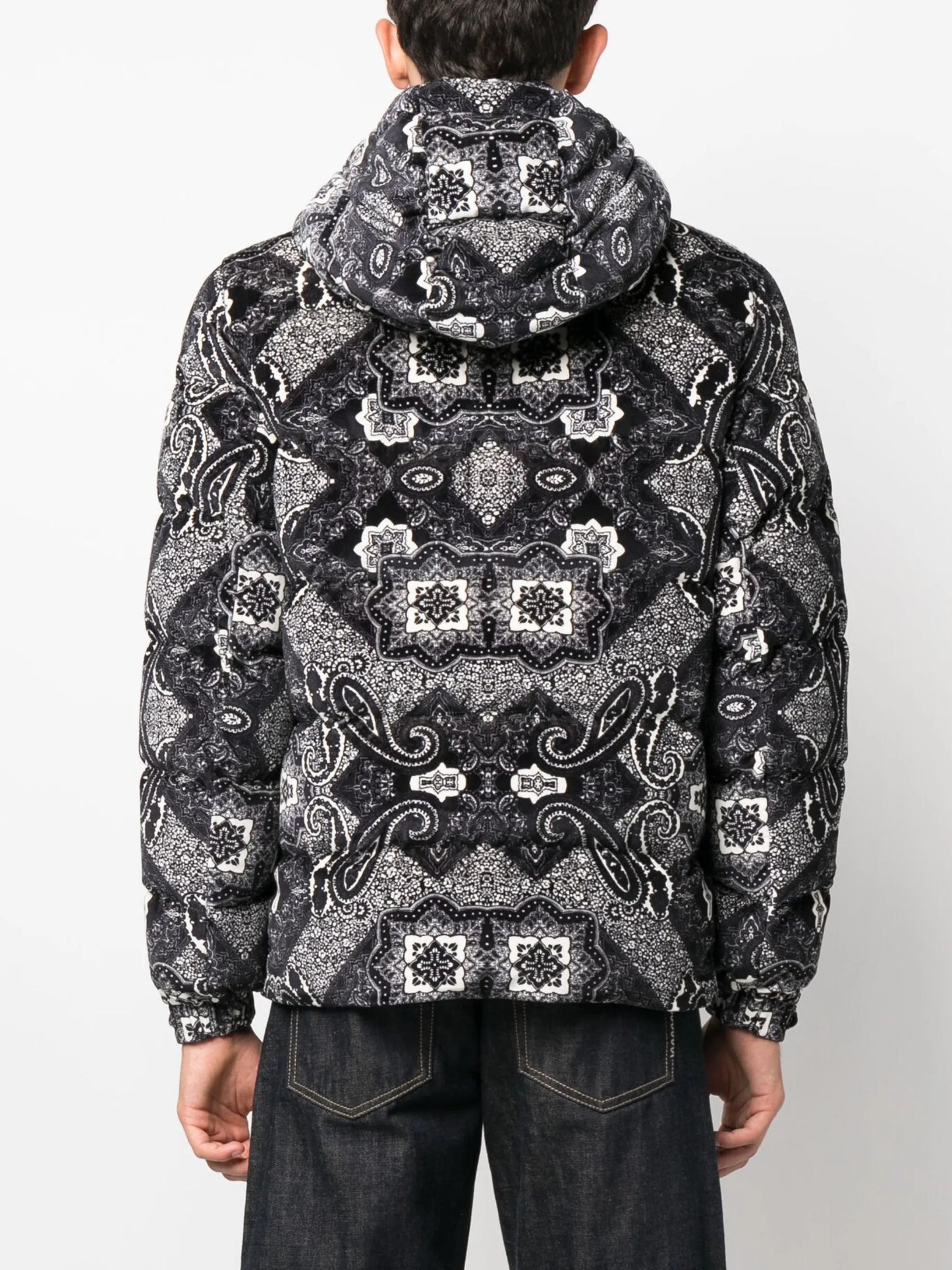 graphic-print hooded jacket