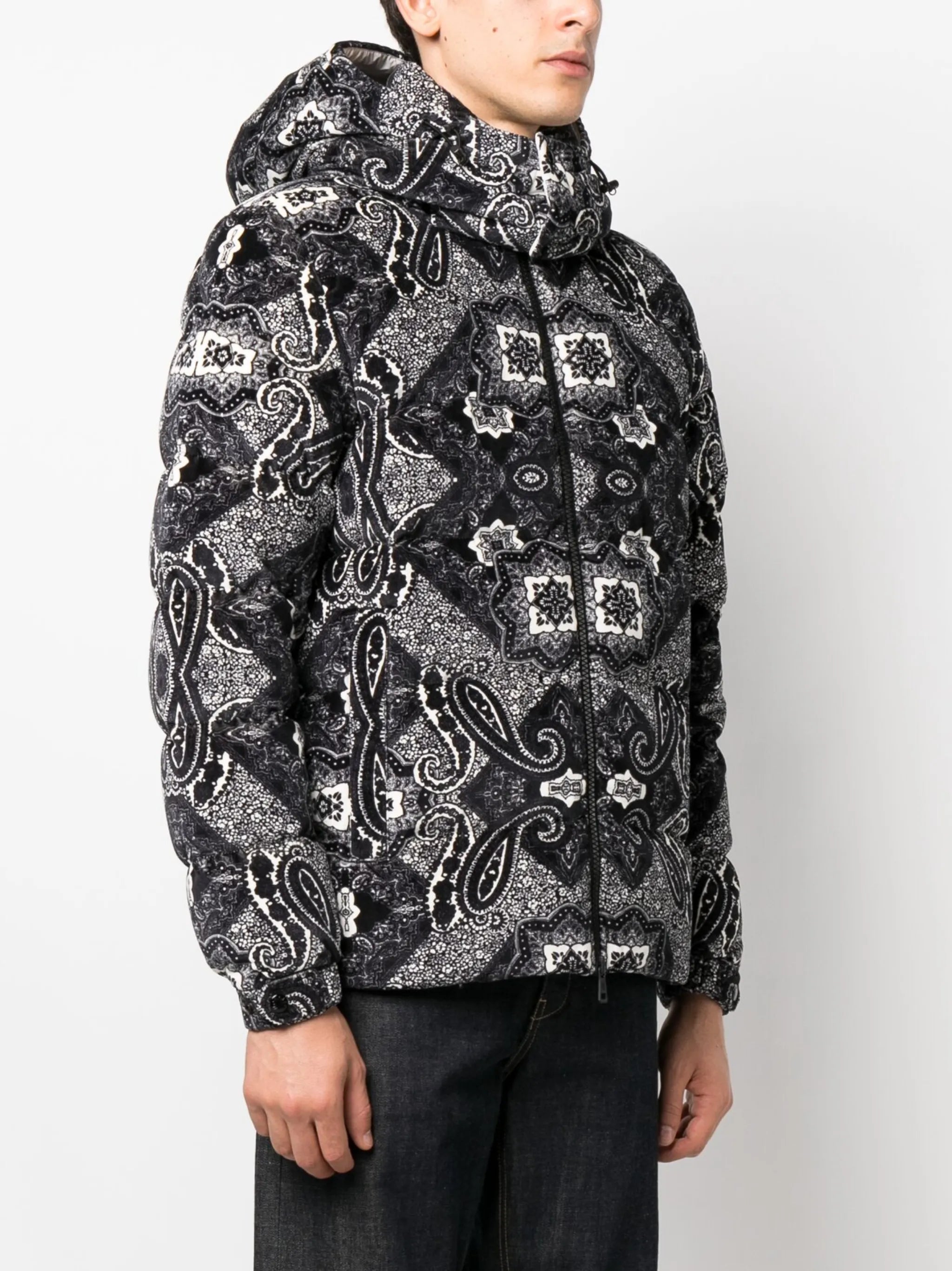 graphic-print hooded jacket