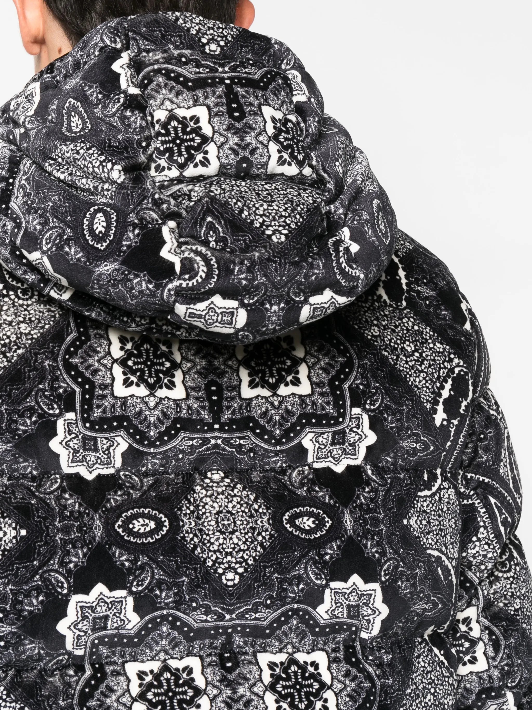 graphic-print hooded jacket