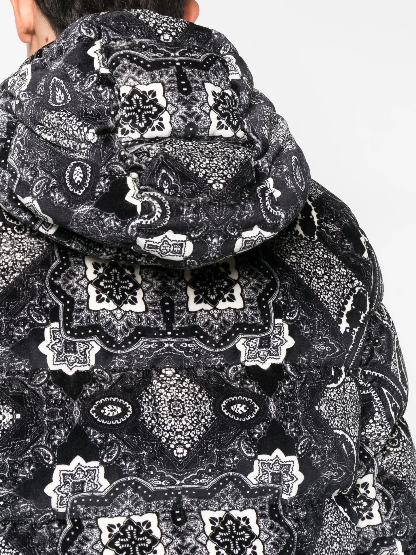 graphic-print hooded jacket