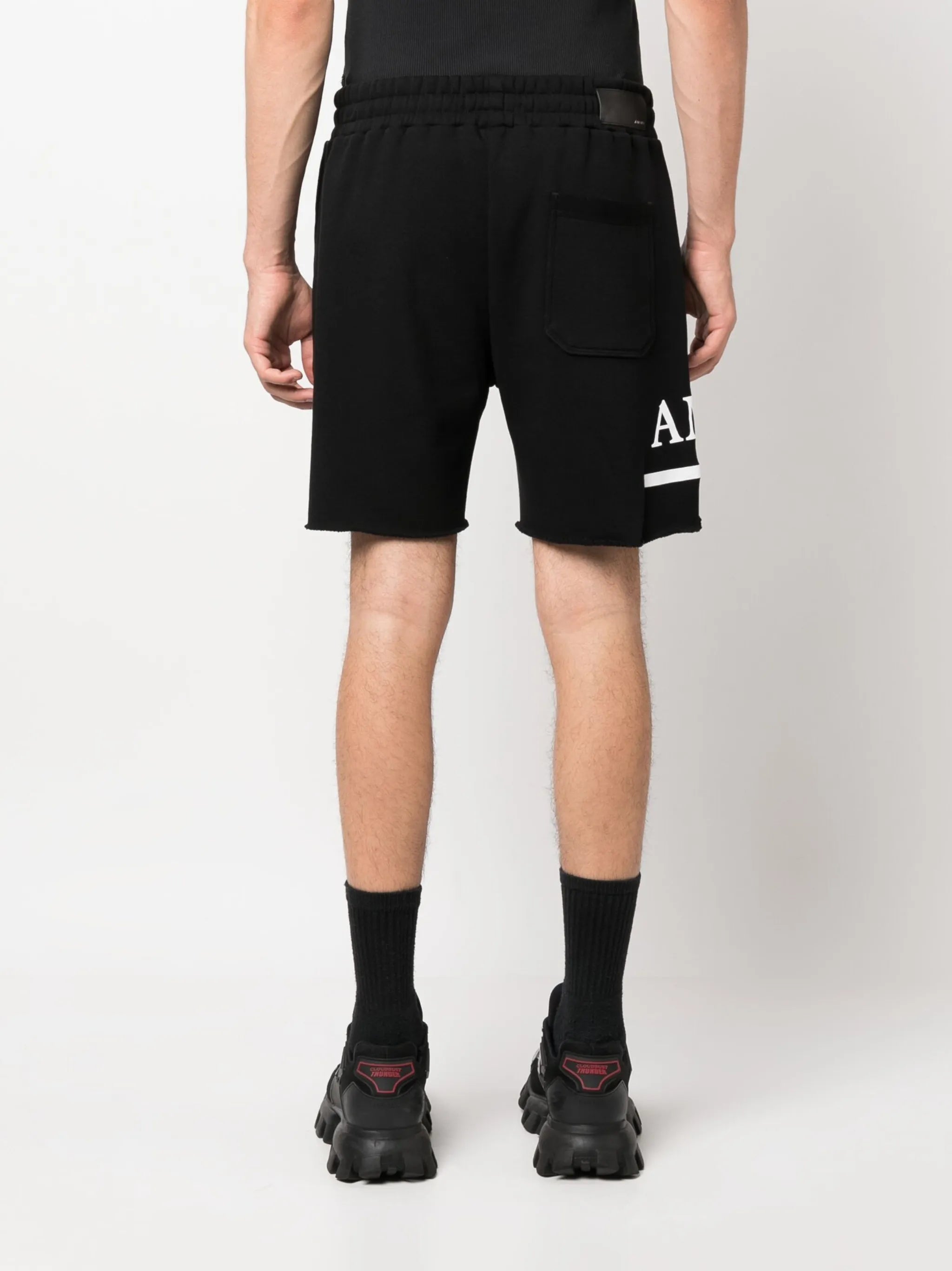 logo-print cotton shorts
