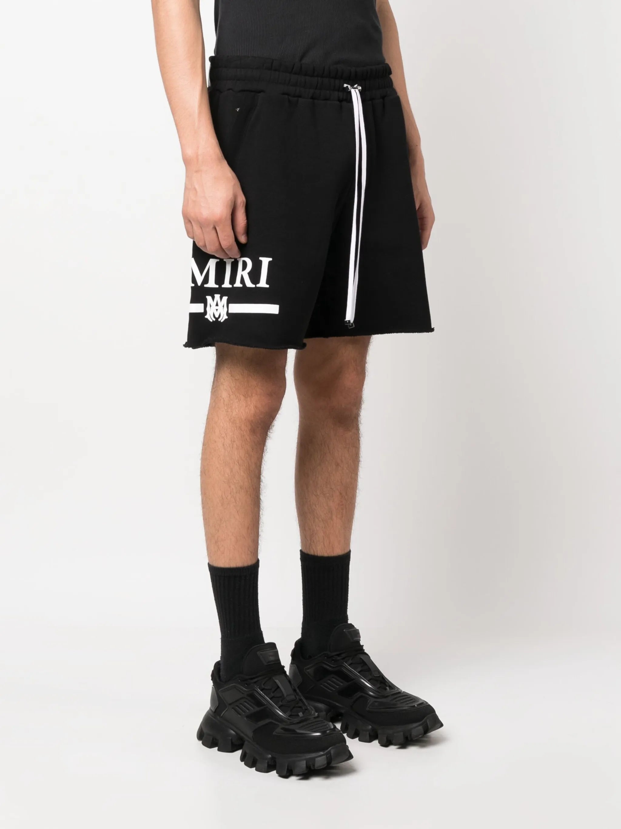 logo-print cotton shorts