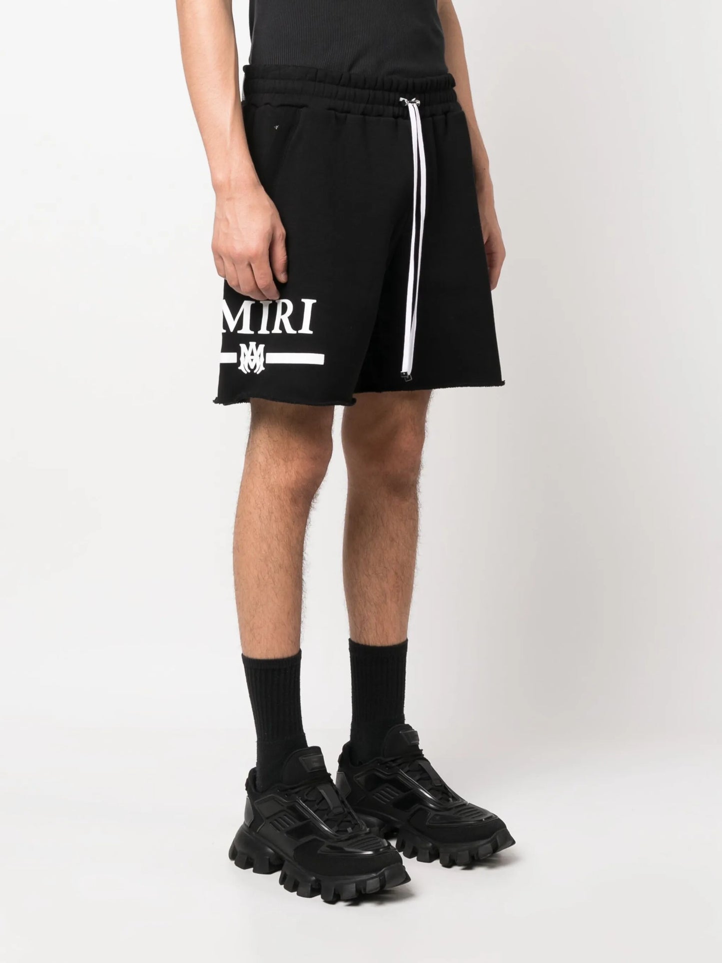 logo-print cotton shorts