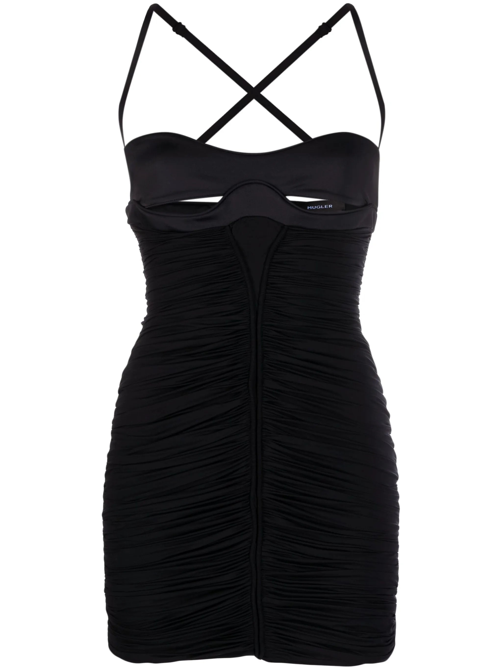 cut-out ruched minidress