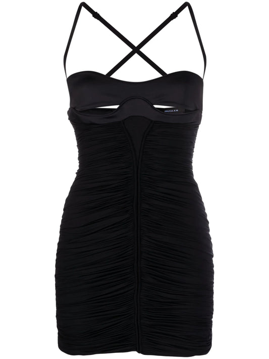 cut-out ruched minidress