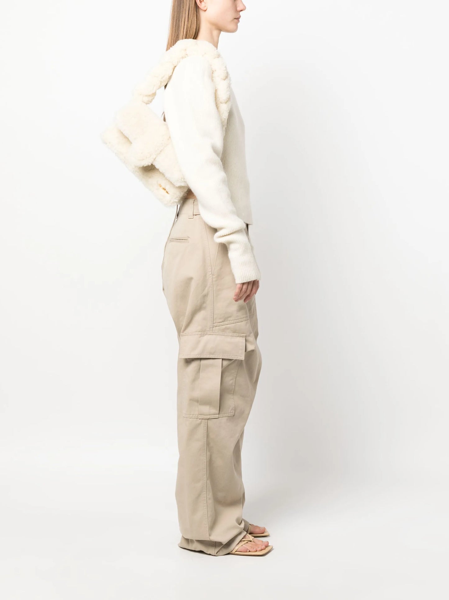 Le Bambidou shearling shoulder bag