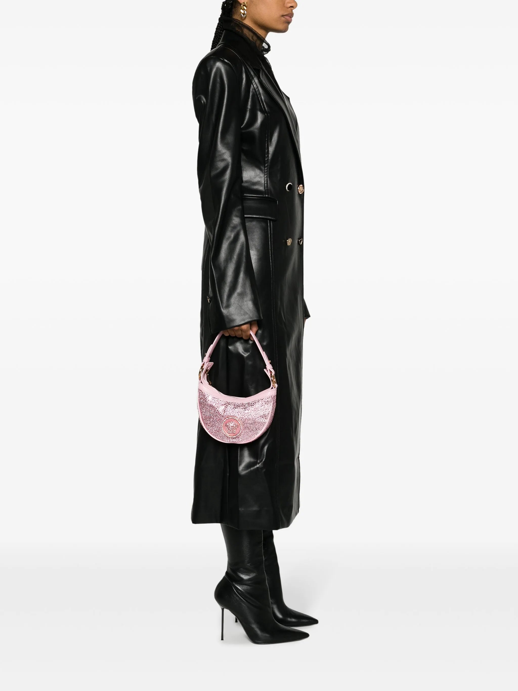 Medusa Head crystal-embellished shoulder bag