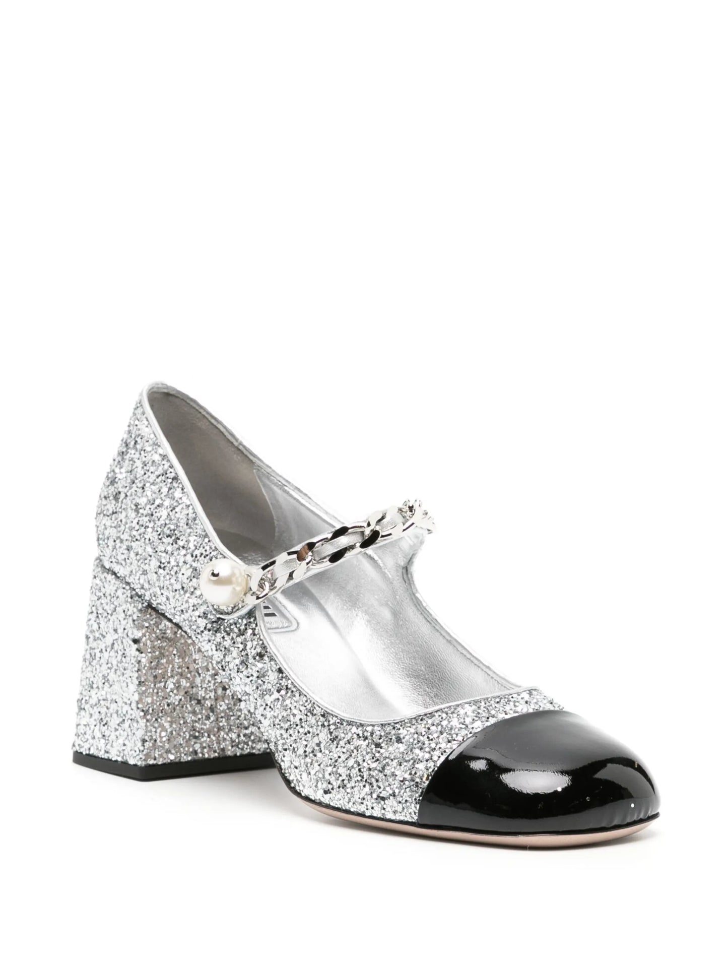 glitter 65mm Mary Jane pumps