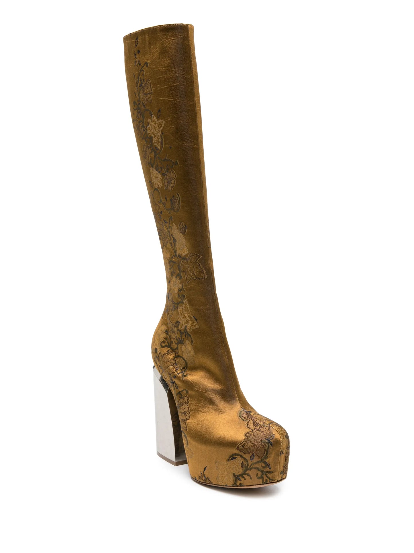embroidered jacquard 95mm platform boots