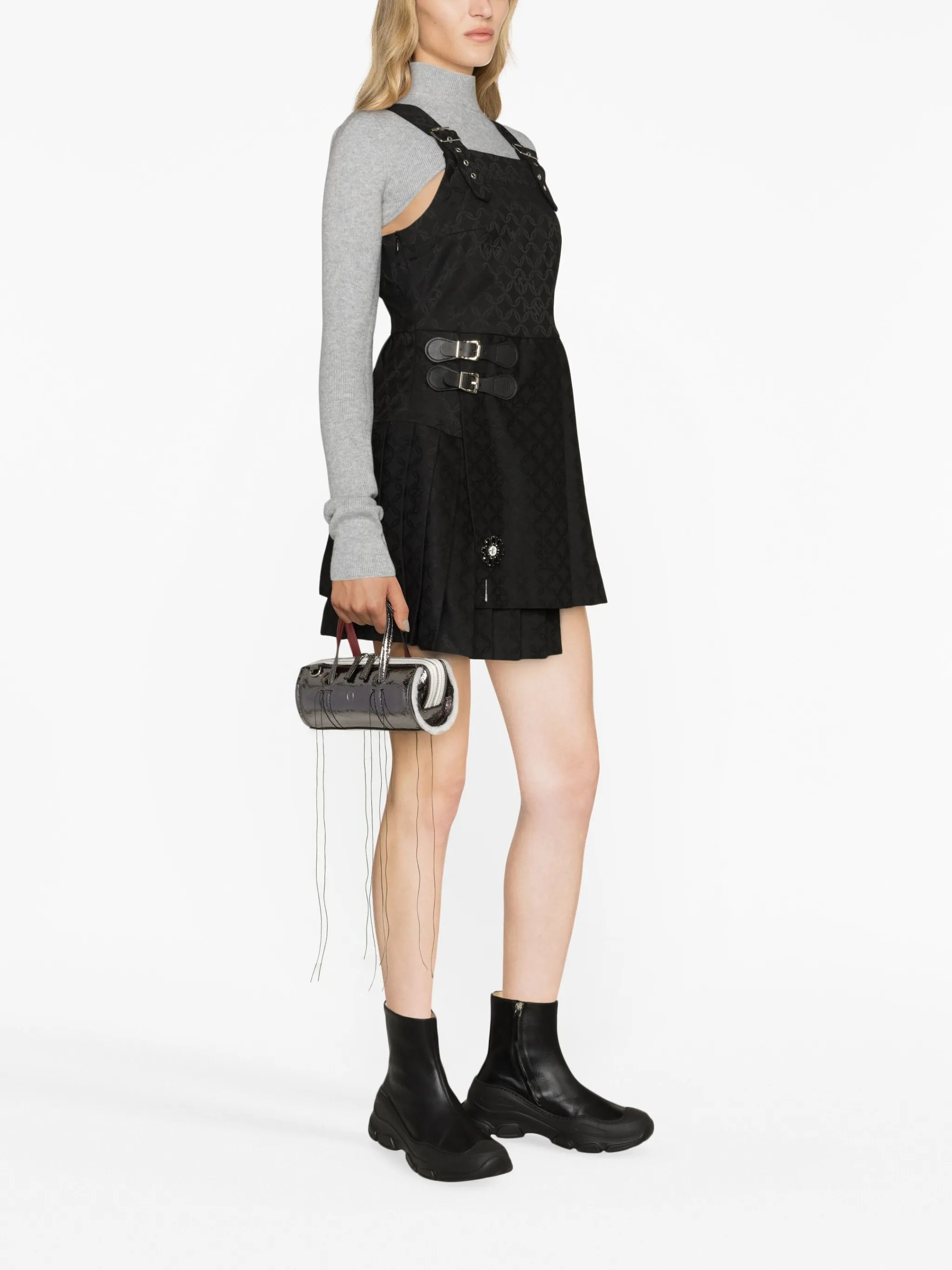 Anona metallic-leather crossbody bag