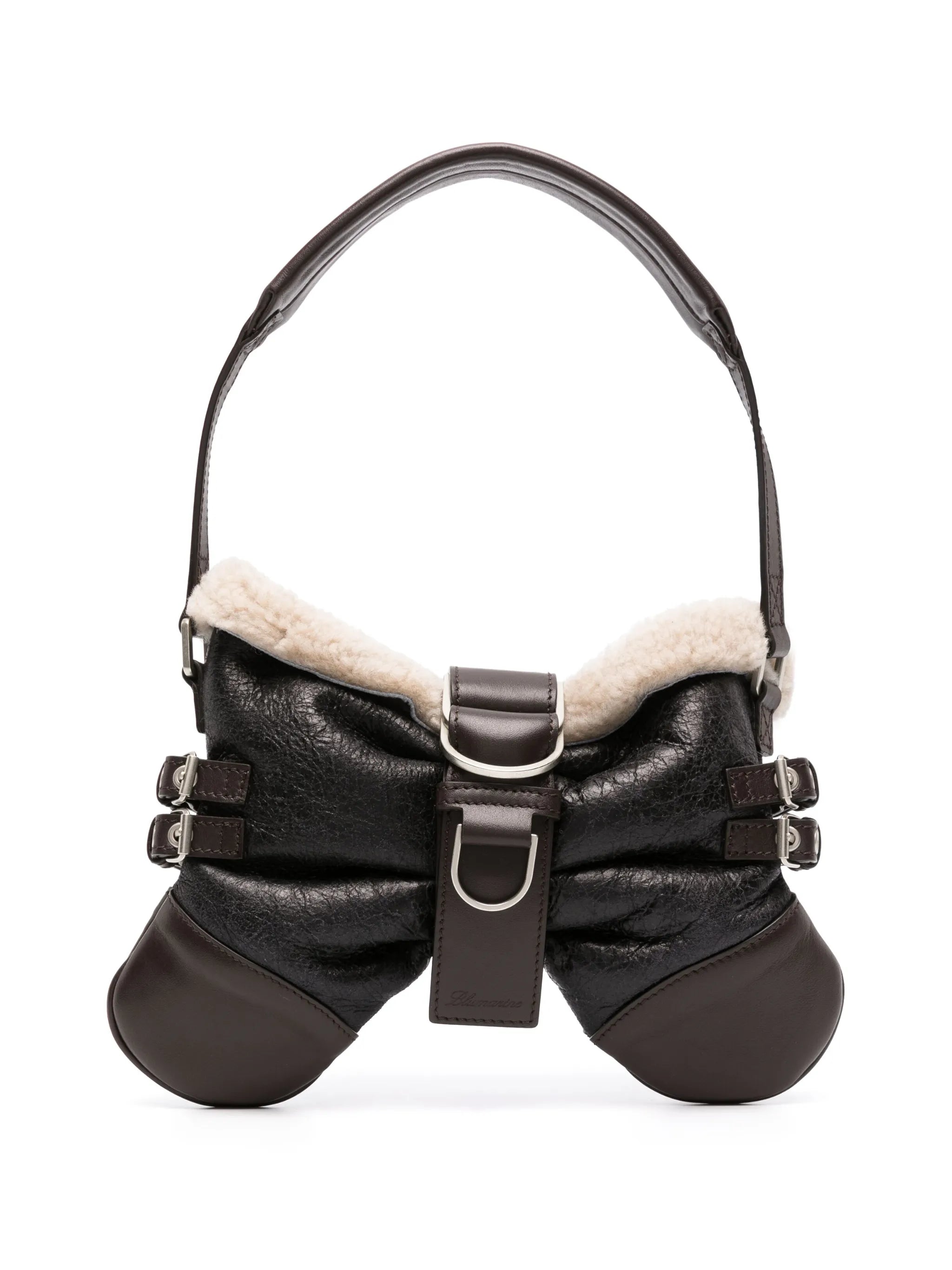 medium Butterfly shearling shoulder bag