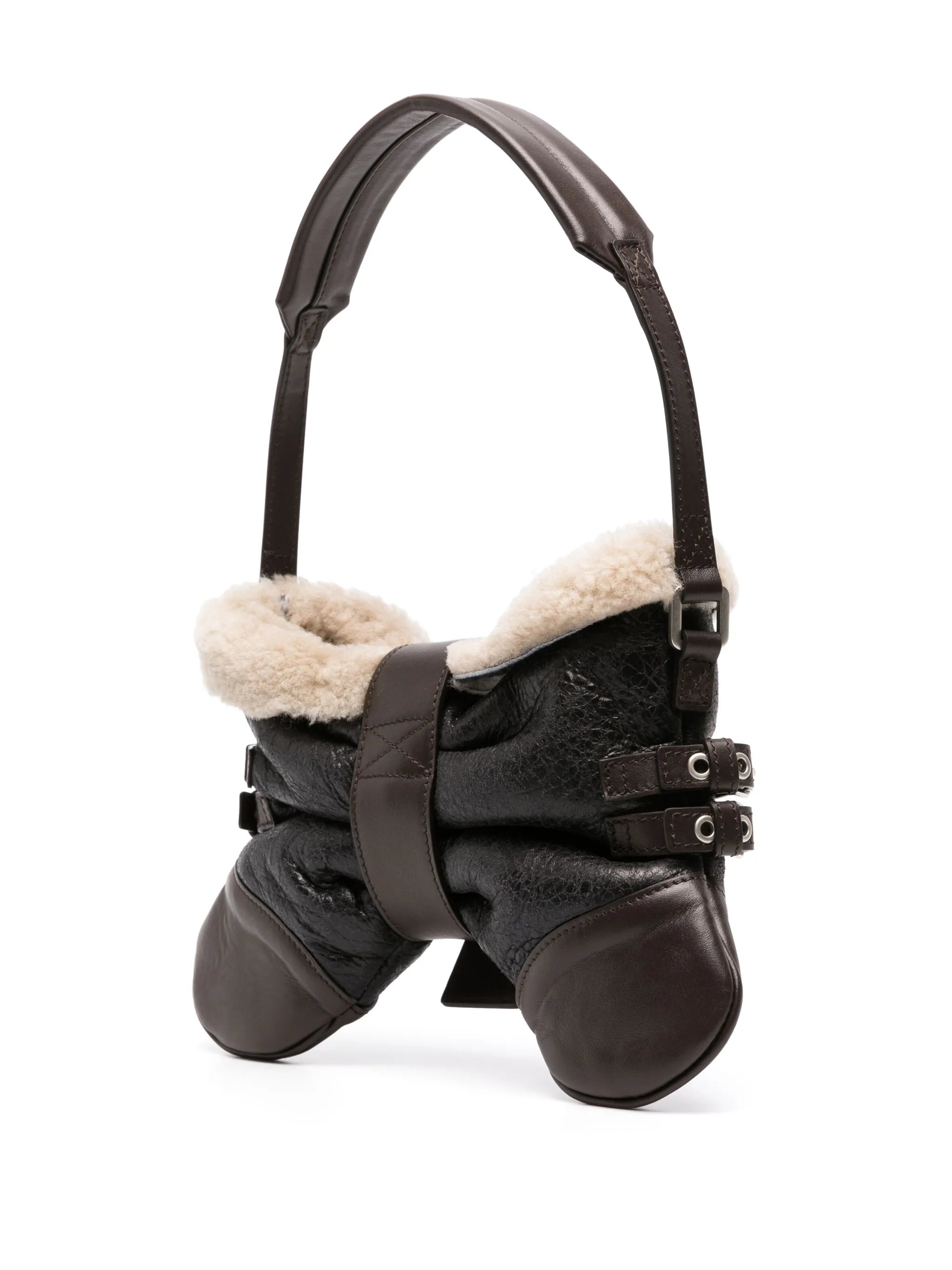 medium Butterfly shearling shoulder bag