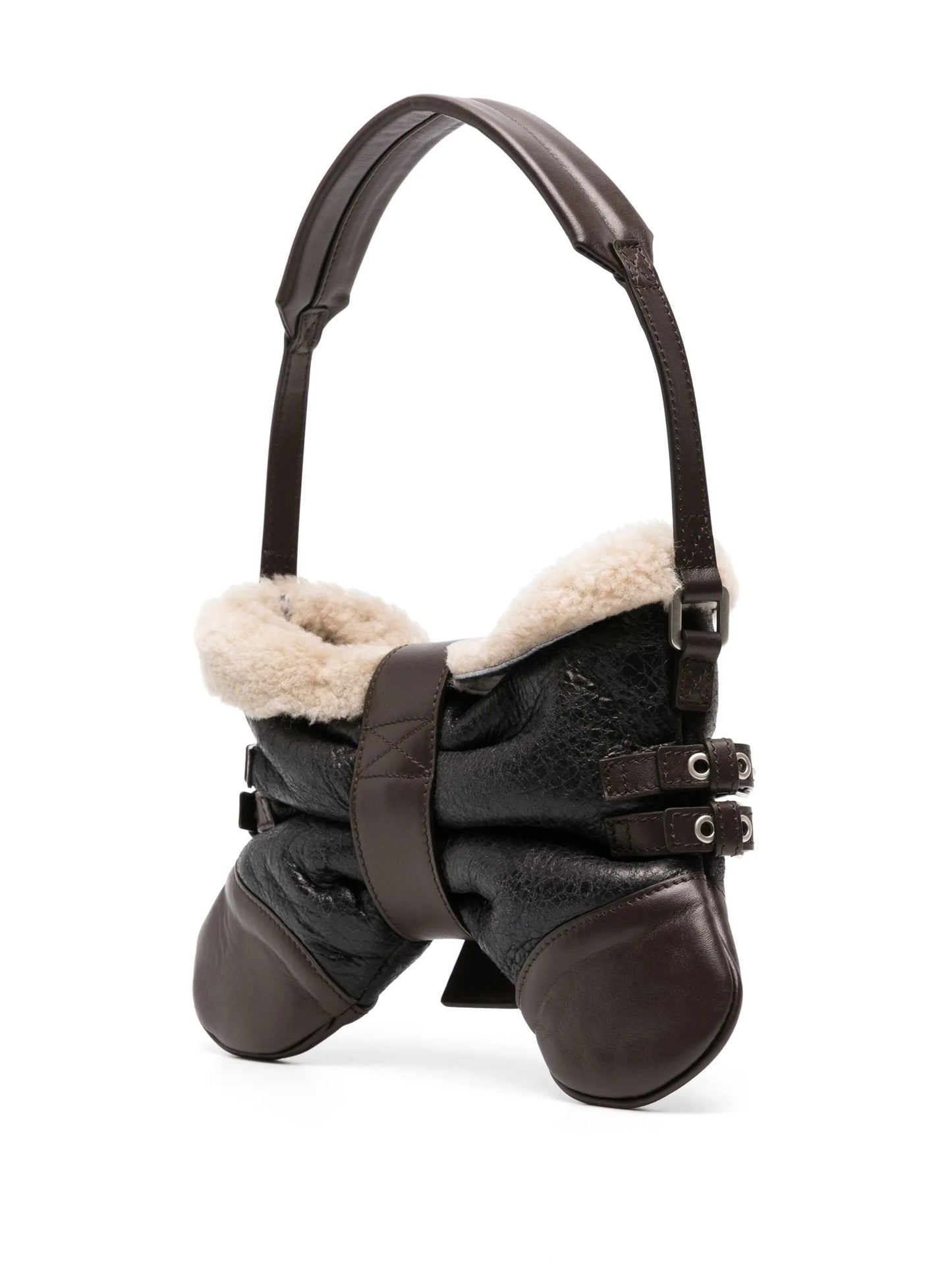 medium Butterfly shearling shoulder bag