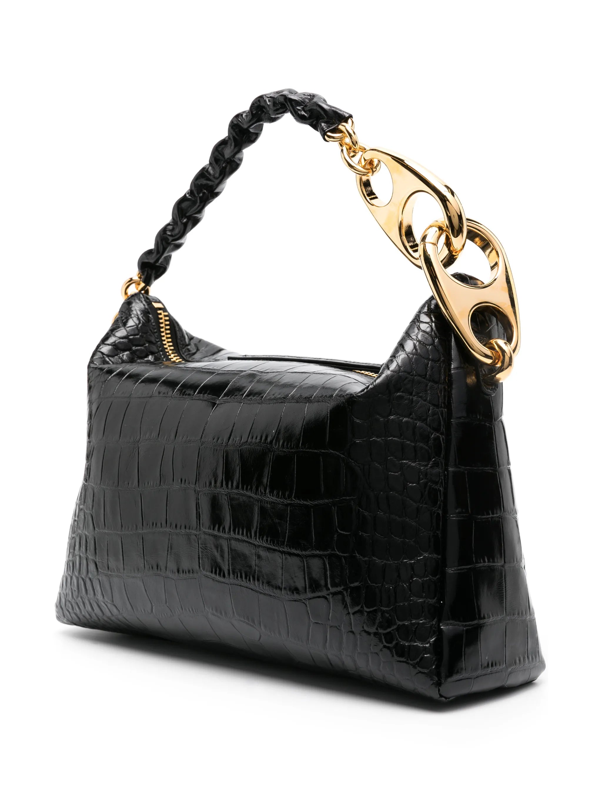 Carine crocodile-embossed leather bag