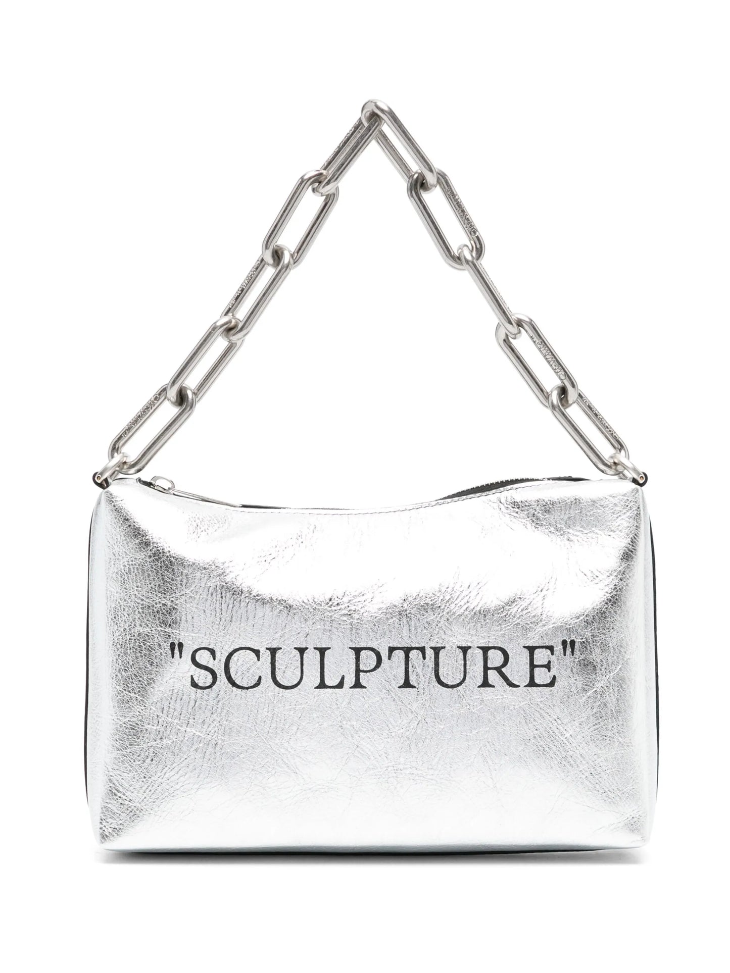 Block Pouch leather shoulder bag
