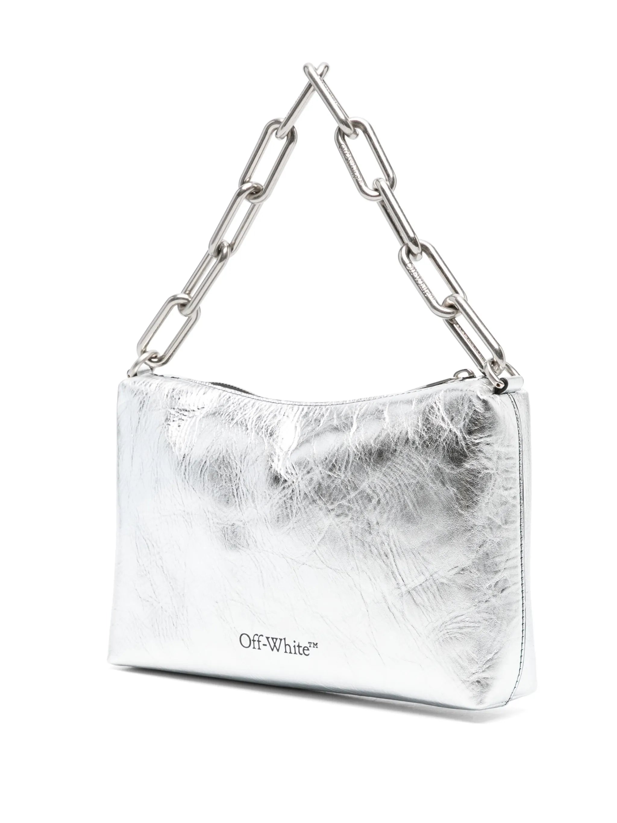 Block Pouch leather shoulder bag