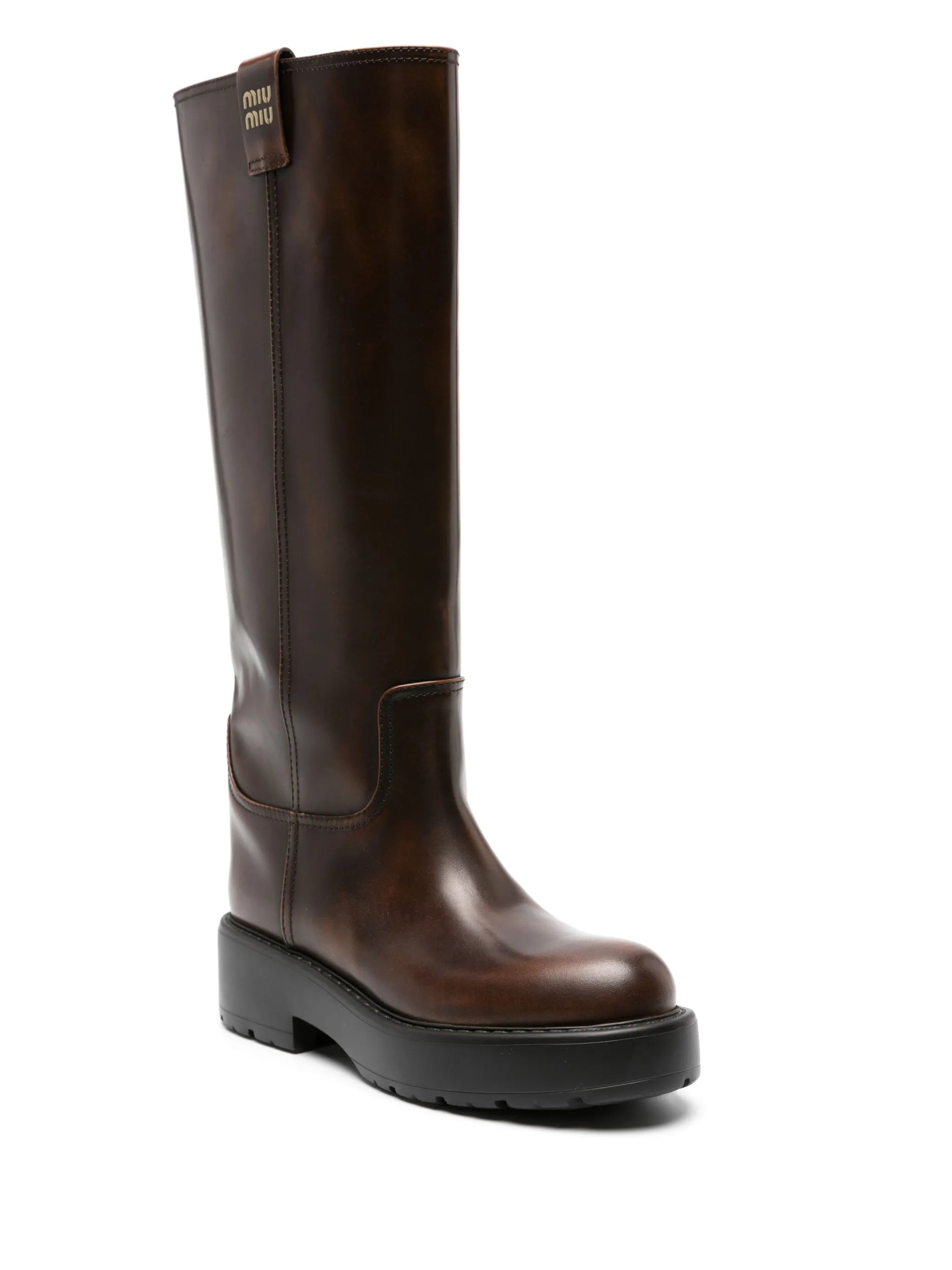 Fumé knee-high leather boots